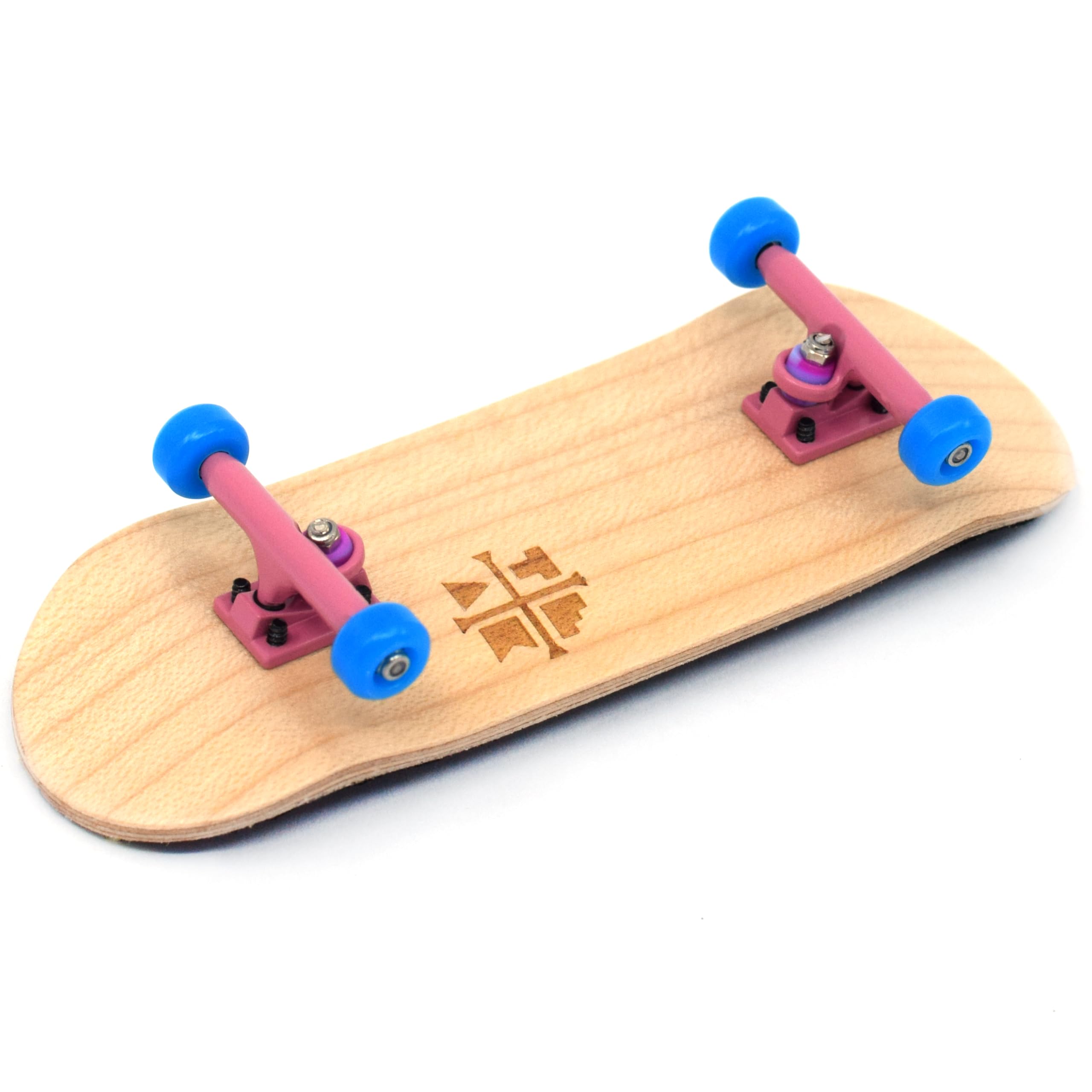 Teak Tuning 32mm Pro Fingerboard Complete - Fully Assembled with Pro Level Components - Pro Shaped Wooden Deck (32x97mm), UltraSpin Bearing Wheels, Prodigy Gen2 Trucks - Cotton Candy - Image 2