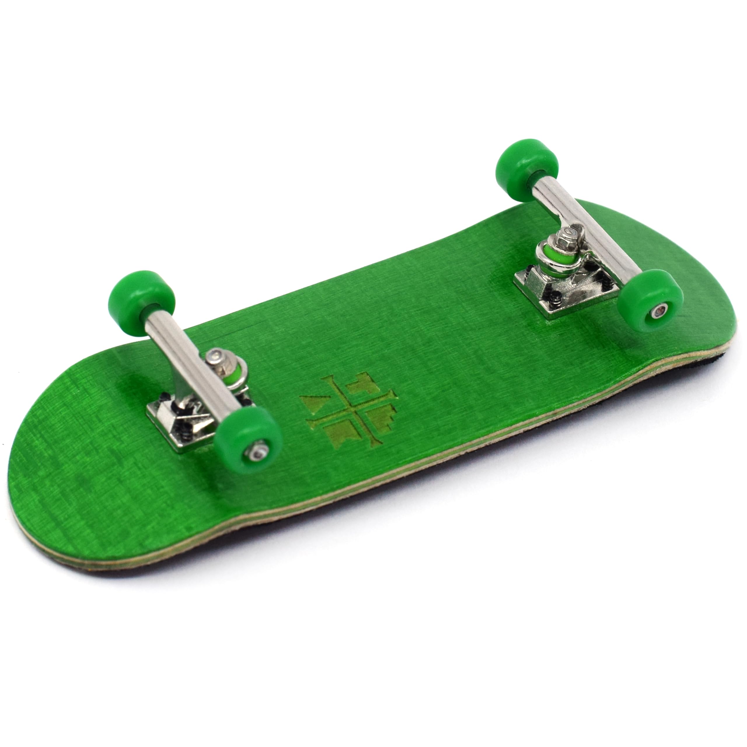 Teak Tuning 32mm Pro Fingerboard Complete - Fully Assembled with Pro Level Components - Pro Shaped Wooden Deck (32x97mm), UltraSpin Bearing Wheels, Prodigy Gen2 Trucks - Four Wheel Clover - Image 2