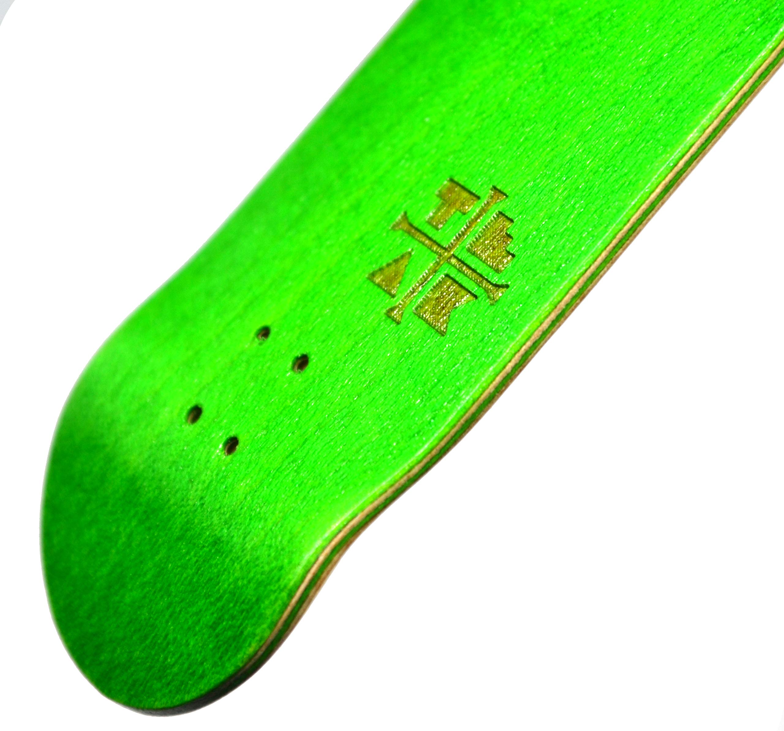 Teak Tuning 32mm Pro Fingerboard Complete - Fully Assembled with Pro Level Components - Pro Shaped Wooden Deck (32x97mm), UltraSpin Bearing Wheels, Prodigy Gen2 Trucks - Four Wheel Clover - Image 3