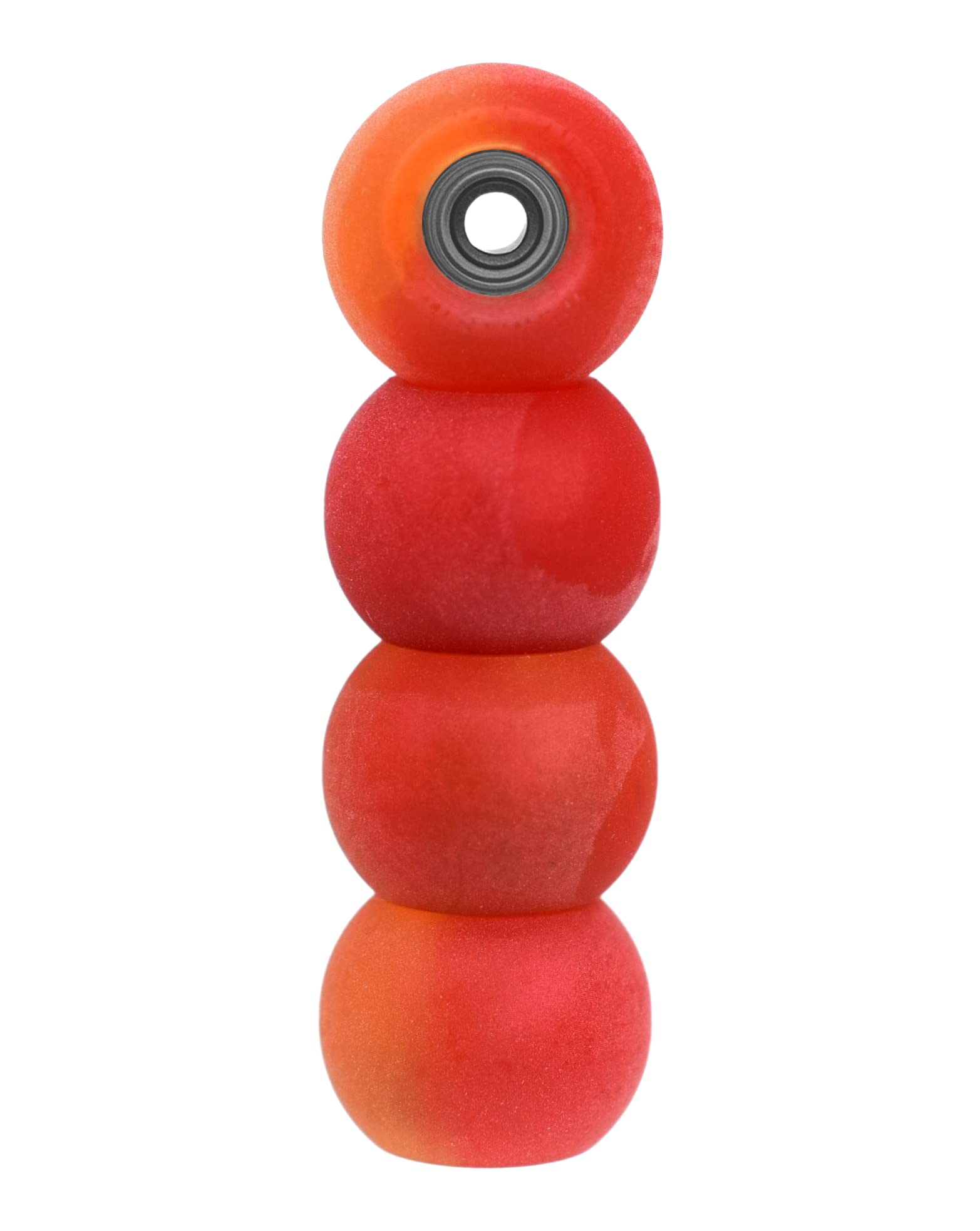 Teak Tuning Apex 61D Urethane Fingerboard Wheels - Globe Shape, 8.3mm Diameter - ABEC-9 Stealth Bearings - Made in The USA - Mars Colorway - Image 2