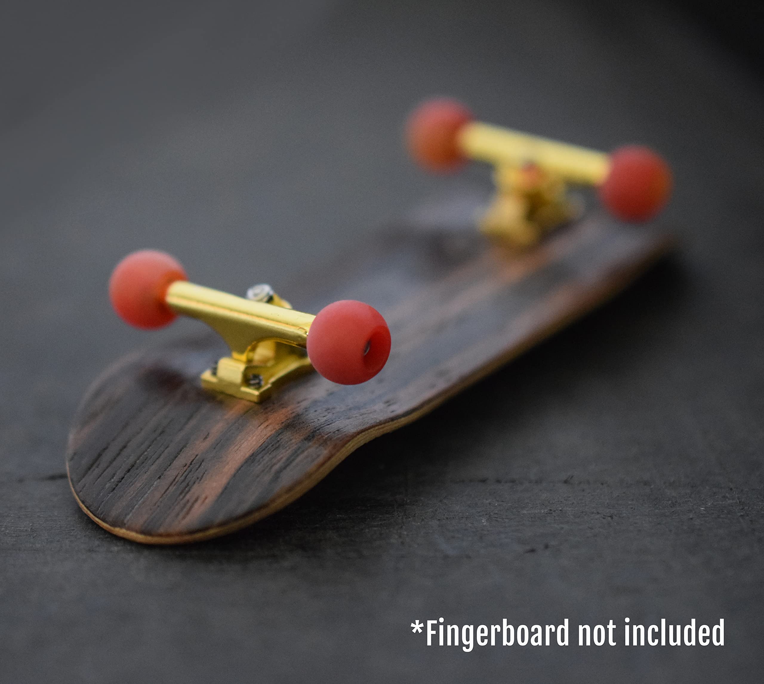 Teak Tuning Apex 61D Urethane Fingerboard Wheels - Globe Shape, 8.3mm Diameter - ABEC-9 Stealth Bearings - Made in The USA - Mars Colorway - Image 6