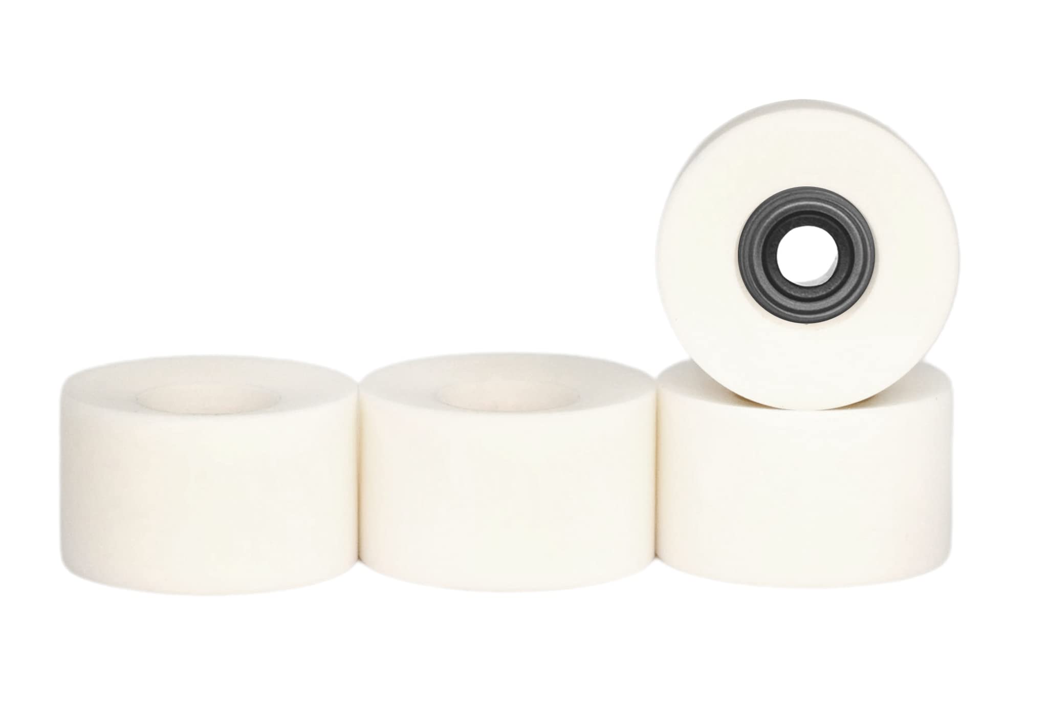 Teak Tuning Apex 71D Urethane Fingerboard Wheels - Cruiser Style, Bowl Shaped, 8.7mm Diameter - ABEC-9 Stealth Bearings - Made in The USA - Cream Colorway