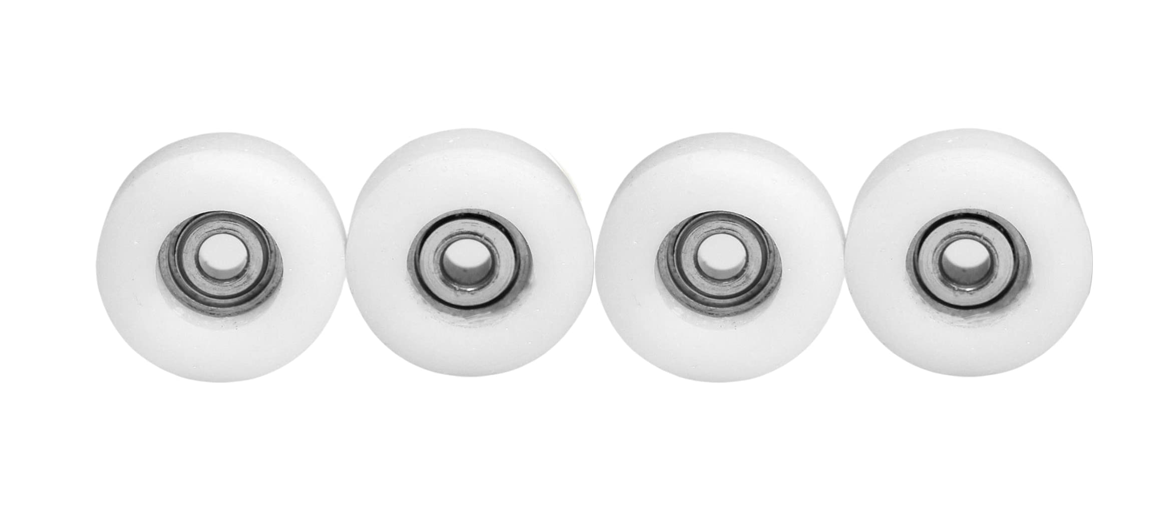 Teak Tuning Apex 71D Urethane Fingerboard Wheels, New Street Shape, 7.7mm Diameter, Ultra Spin Bearings - Made in The USA - White Blue Glow Colorway - Image 3