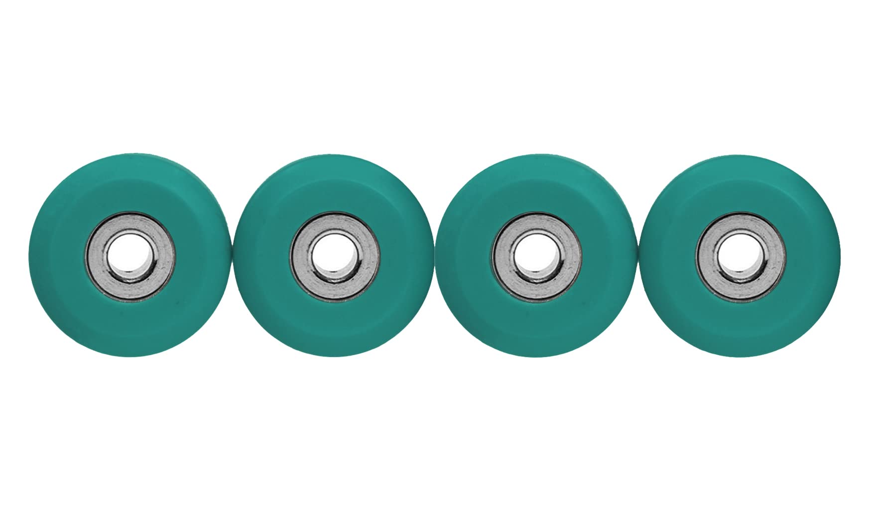 Teak Tuning Apex 71D Urethane Fingerboard Wheels, New Street Shape, 7.7mm Diameter, Ultra Spin Bearings - Made in The USA - Teak Teal Colorway - Image 3
