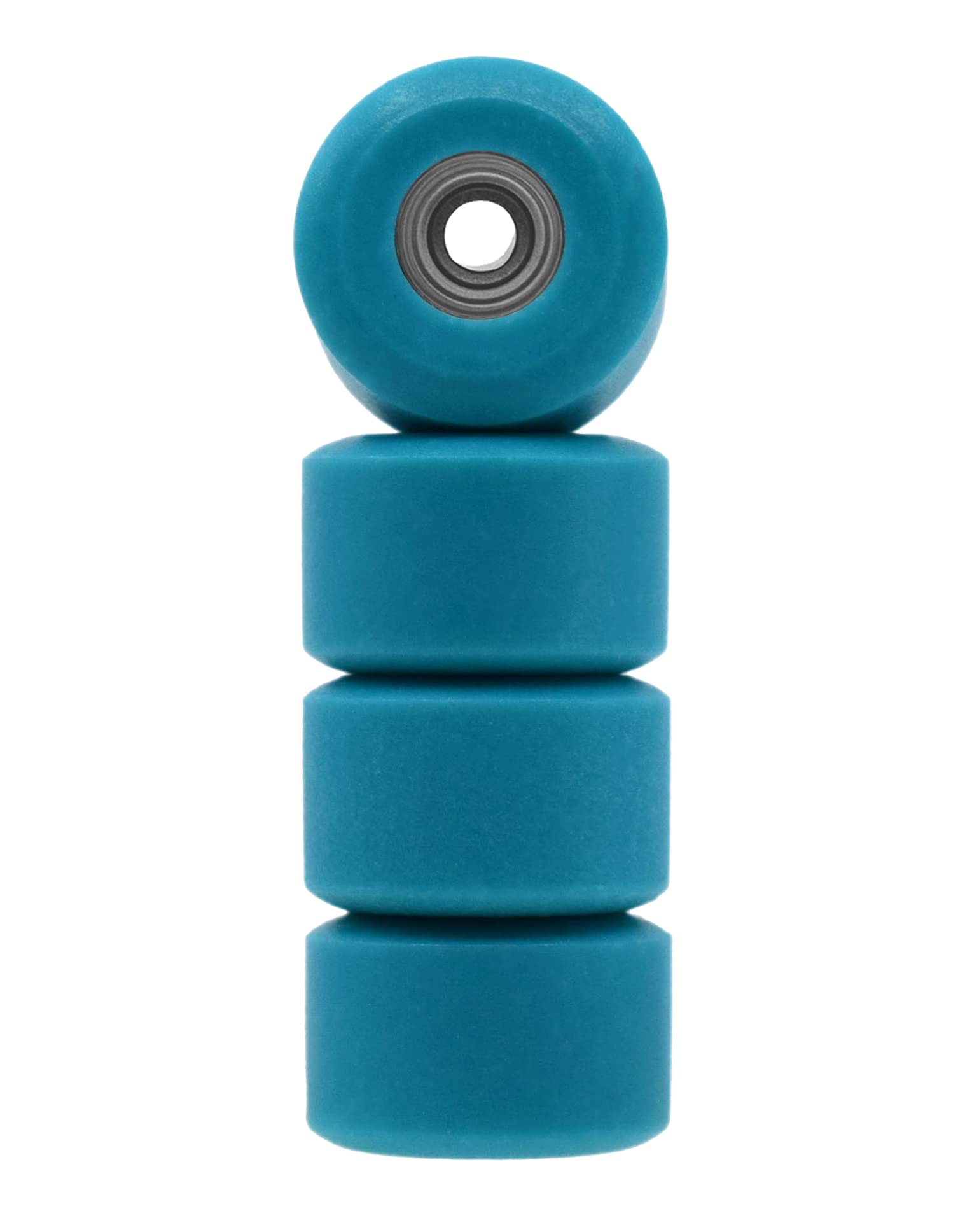 Teak Tuning Apex All Terrain Polymer (ATP) Fingerboard Wheels - New Street Shape, 65D - 7.7mm Diameter - ABEC-9 Stealth Bearings - Made in The USA - Sea Voyage Colorway - Image 2