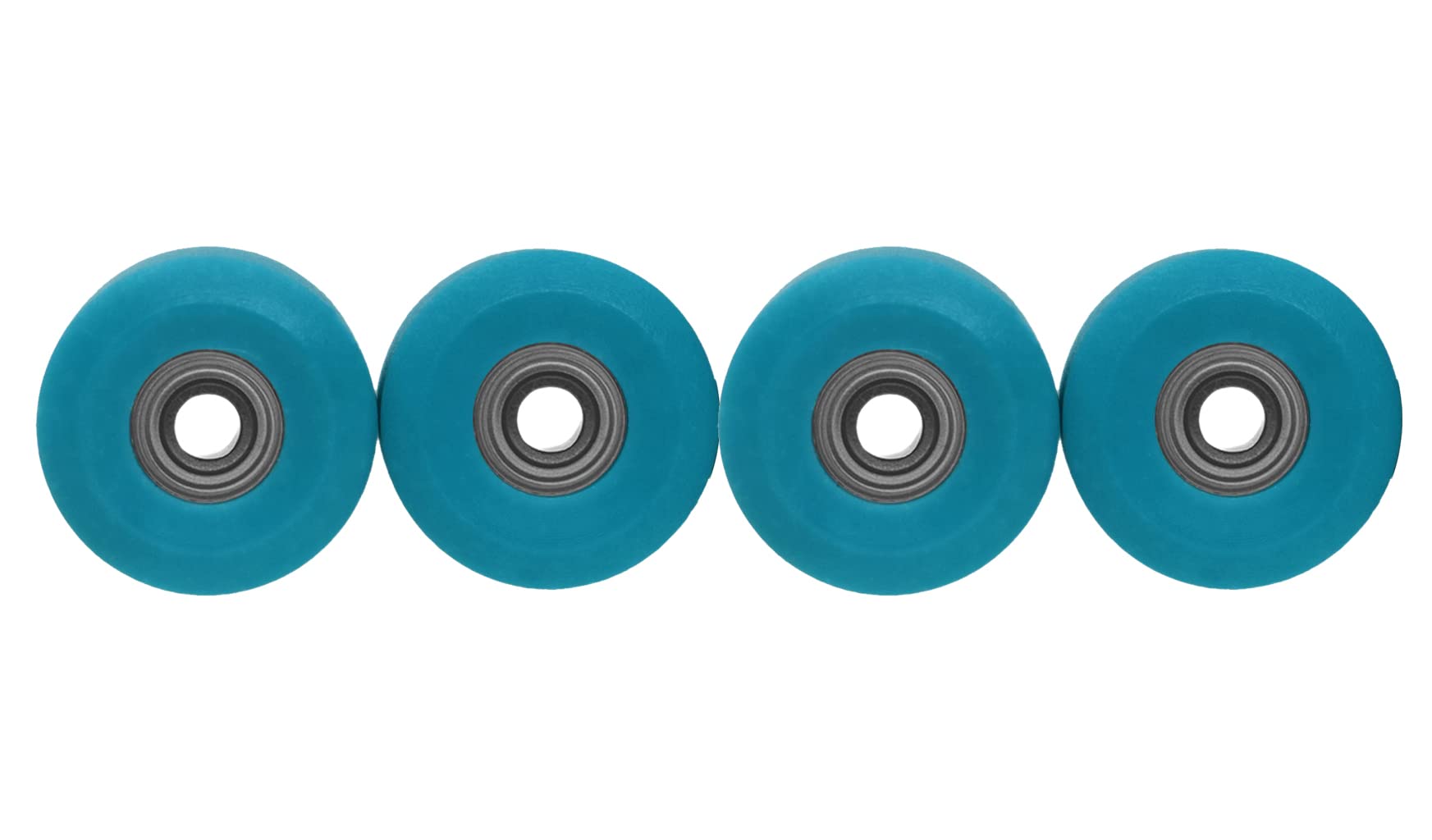 Teak Tuning Apex All Terrain Polymer (ATP) Fingerboard Wheels - New Street Shape, 65D - 7.7mm Diameter - ABEC-9 Stealth Bearings - Made in The USA - Sea Voyage Colorway - Image 3