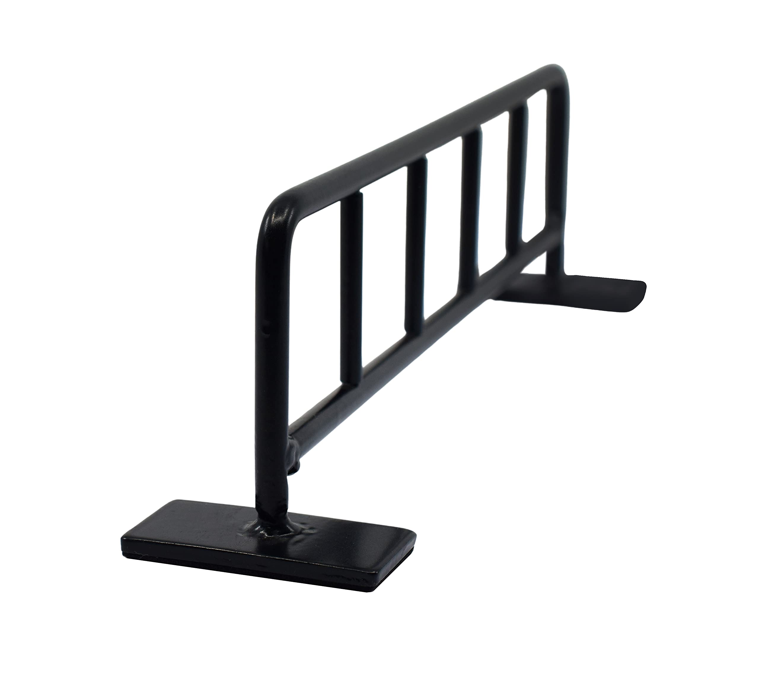 Teak Tuning Bike Rack Style Fingerboard Rail, 10" - Custom Designed Premium Solid Steel Construction, Matte Powder Coated Finish in Black - Superior Non-Slip Foam Feet - Image 3