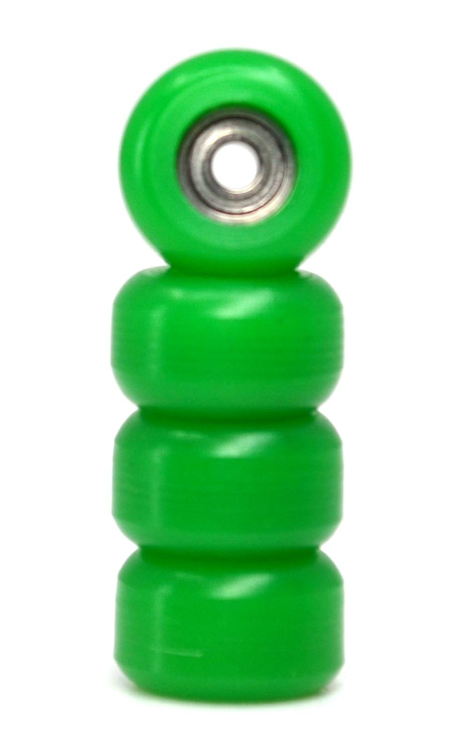 Teak Tuning CNC Polyurethane Fingerboard Bearing Wheels, Green - Set of 4 Wheels - Durable Material with a Hard Durometer - Image 3