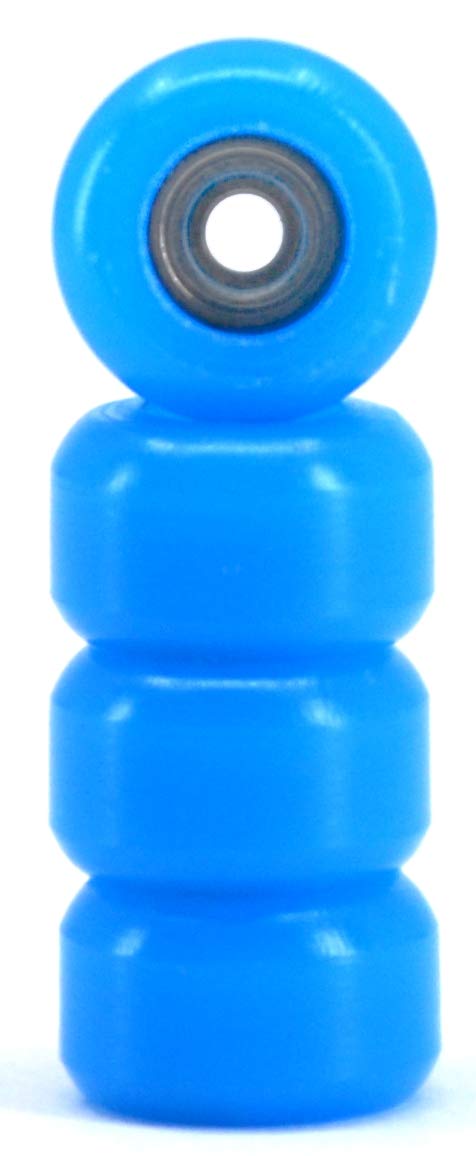 Teak Tuning CNC Polyurethane Fingerboard Bearing Wheels, Light Blue - Set of 4 Wheels - Durable Material with a Hard Durometer - Image 2