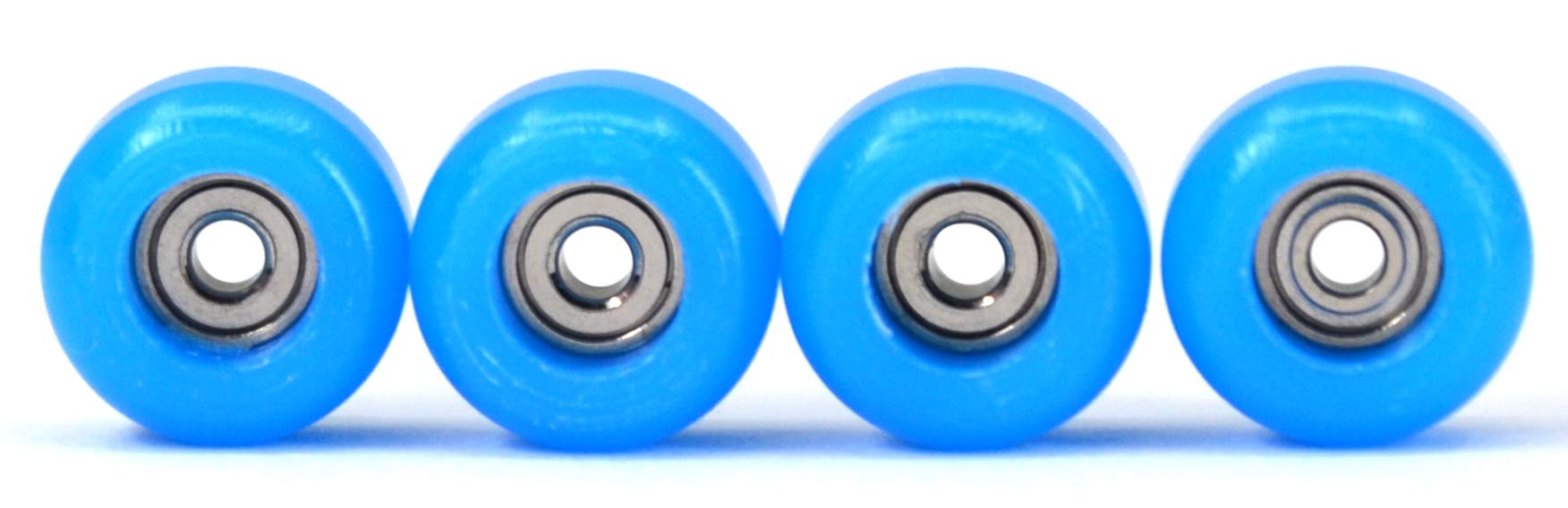 Teak Tuning CNC Polyurethane Fingerboard Bearing Wheels, Light Blue - Set of 4 Wheels - Durable Material with a Hard Durometer - Image 3