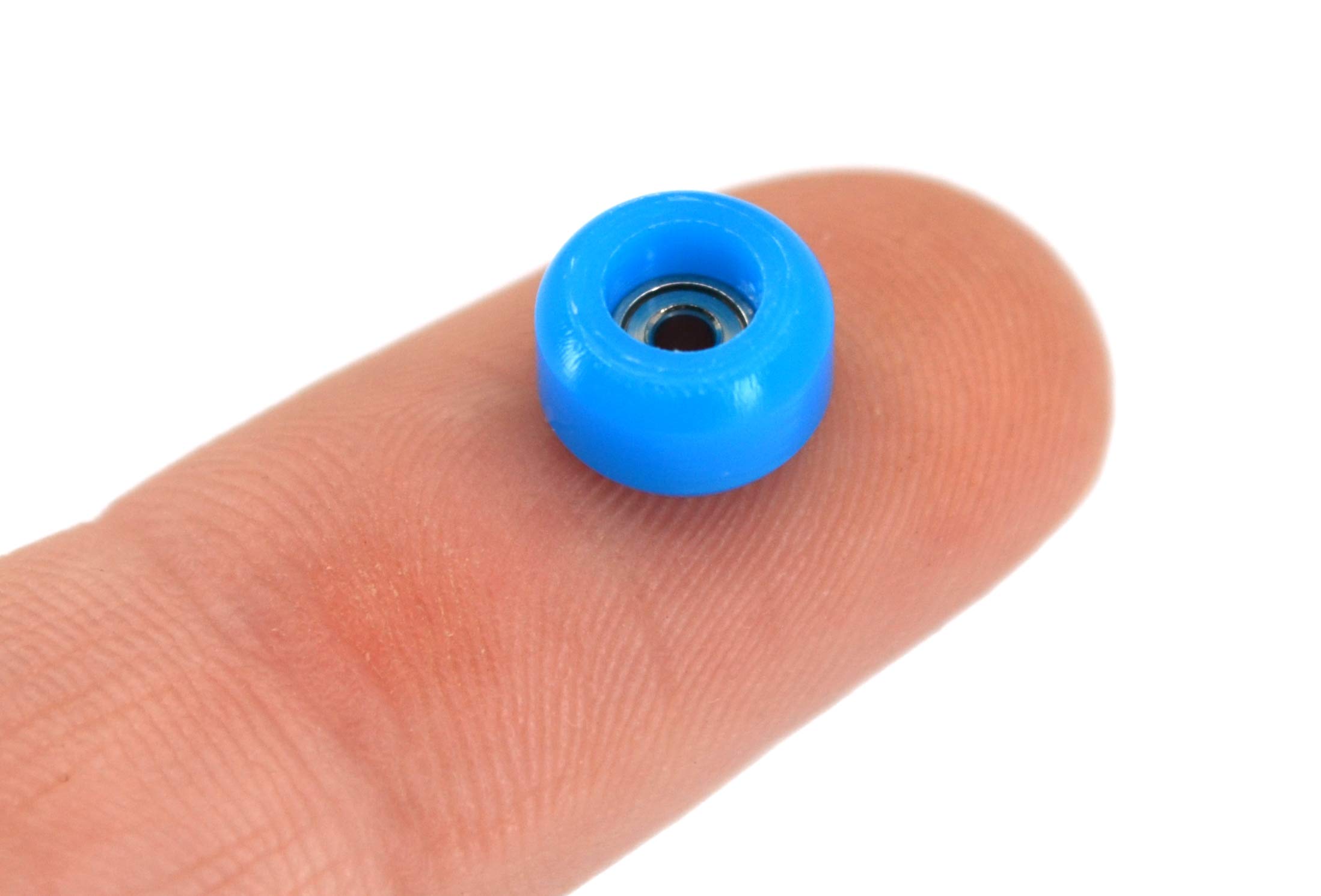 Teak Tuning CNC Polyurethane Fingerboard Bearing Wheels, Light Blue - Set of 4 Wheels - Durable Material with a Hard Durometer - Image 4