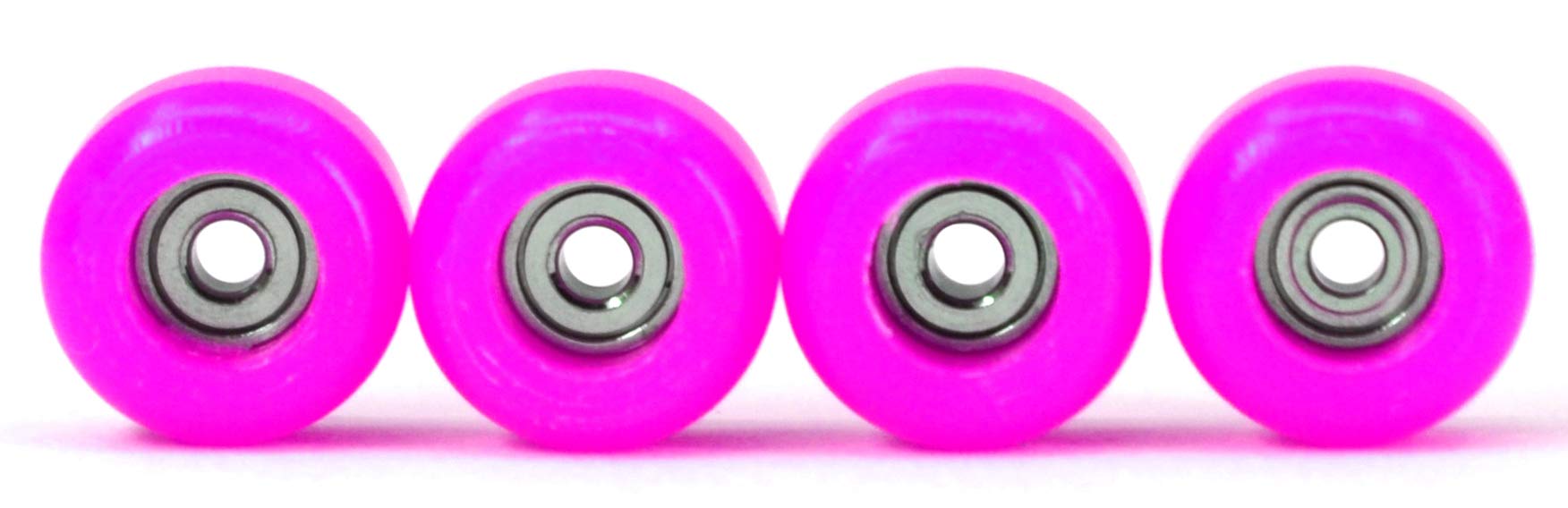 Teak Tuning CNC Polyurethane Fingerboard Bearing Wheels, Pink - Set of 4 Wheels - Durable Material with a Hard Durometer - Image 3