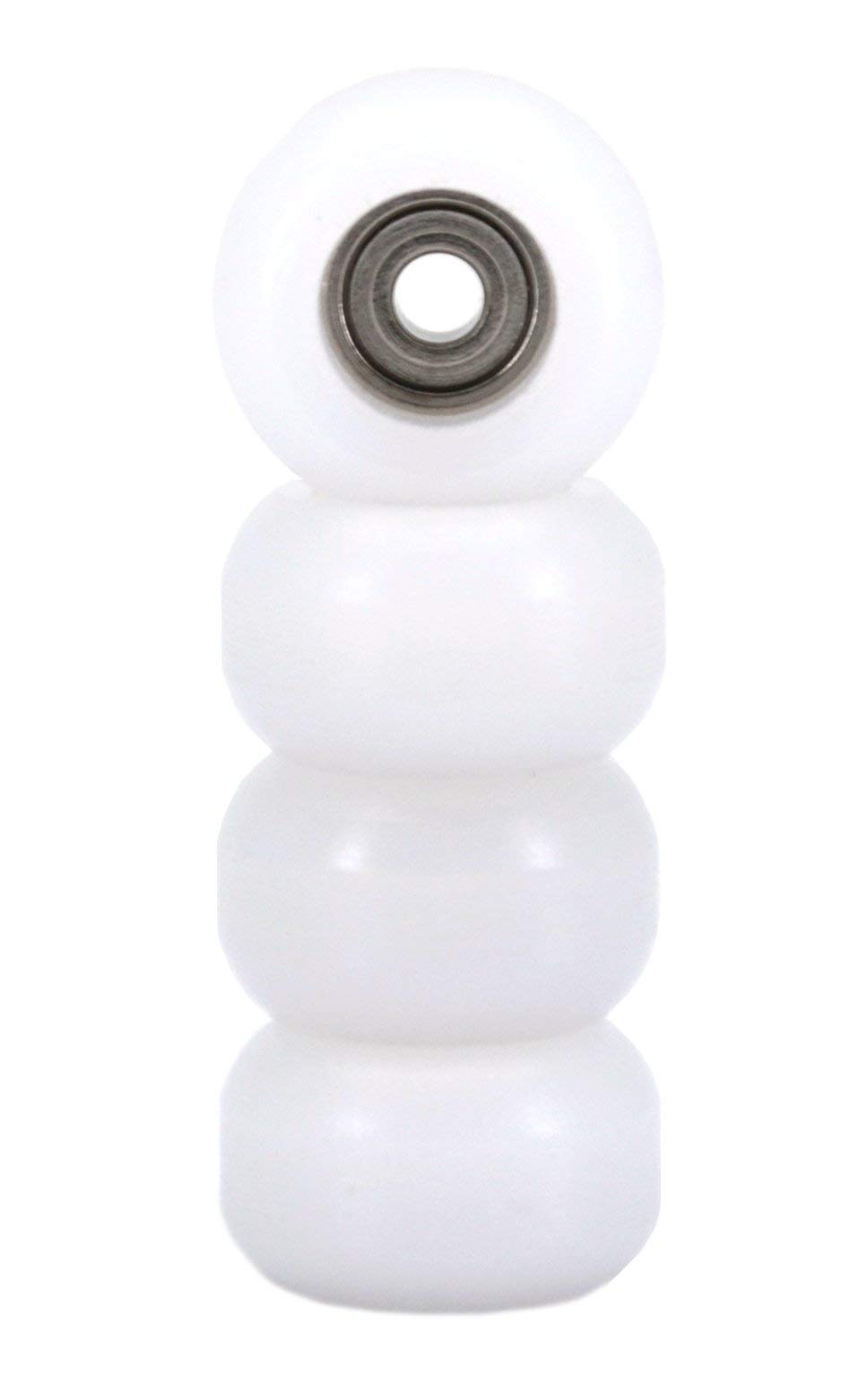 Teak Tuning CNC Polyurethane Fingerboard Bearing Wheels, White - Set of 4 Wheels - Durable Material with a Hard Durometer - Image 3