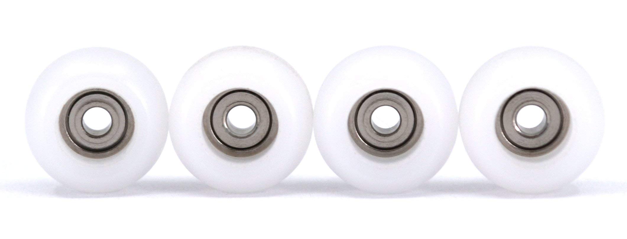 Teak Tuning CNC Polyurethane Fingerboard Bearing Wheels, White - Set of 4 Wheels - Durable Material with a Hard Durometer - Image 4