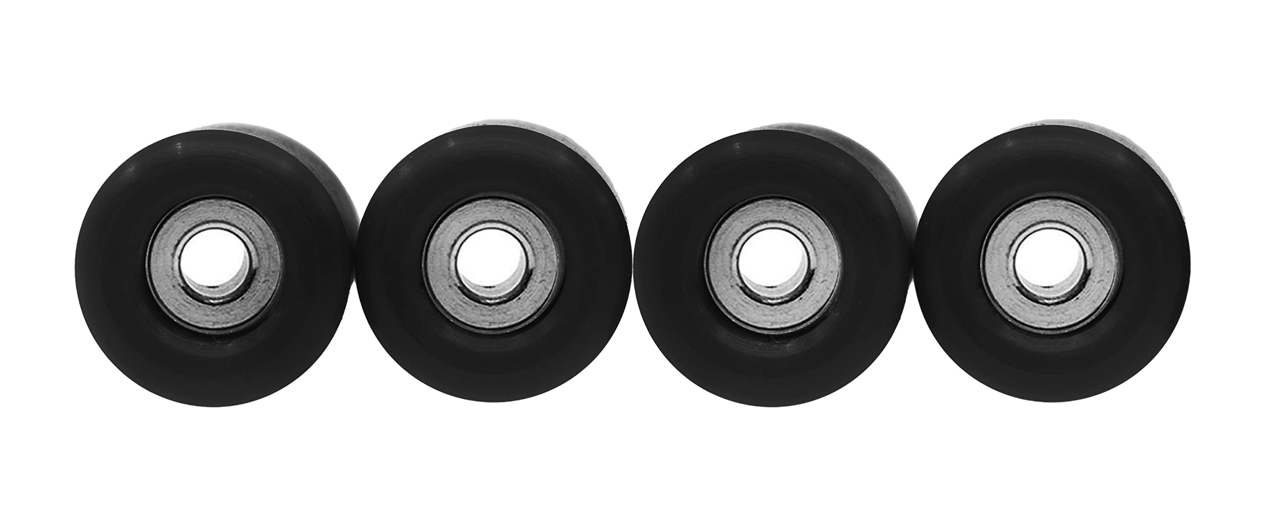 Teak Tuning Eco 85D CNC Poly Fingerboard Wheels - Street Shape, 7.5mm Dia., 5mm Wide - Black Colorway - Image 3