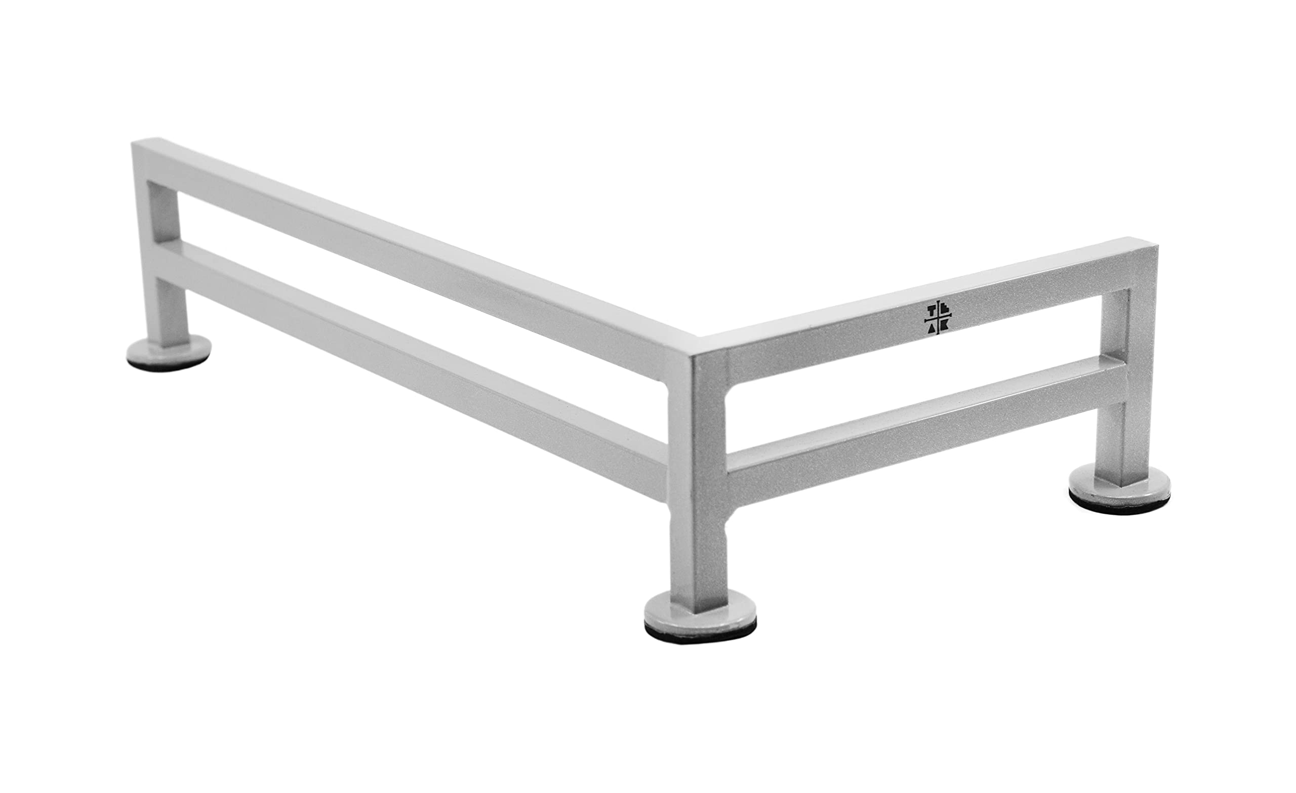 Teak Tuning Fence Style, L-Shaped Fingerboard Rail, 11" - Custom Designed by Teak Tuning - Premium Solid Steel, Matte Powder Coated Finish in Grey Mist - Superior Non-Slip Foam Feet - Image 2