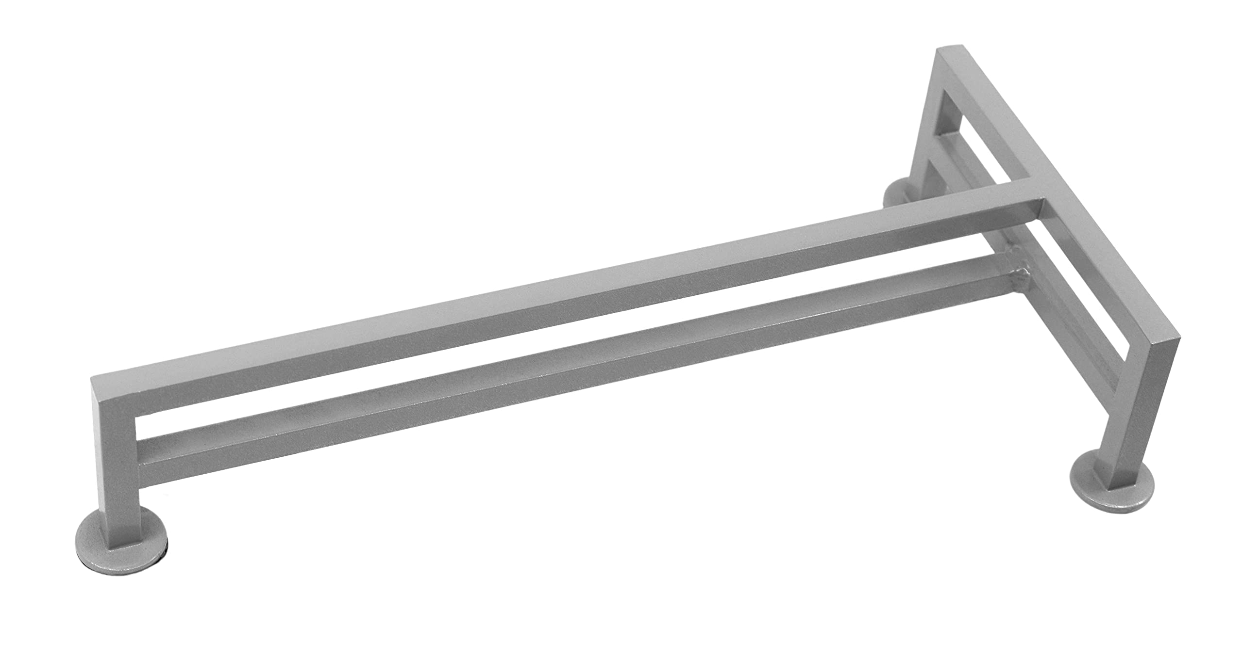 Teak Tuning Fence Style, T-Shaped Fingerboard Rail, 12" - Custom Designed Premium Solid Steel Construction, Matte Powder Coated Finish in Silver Grey - Superior Non-Slip Foam Feet - Image 3