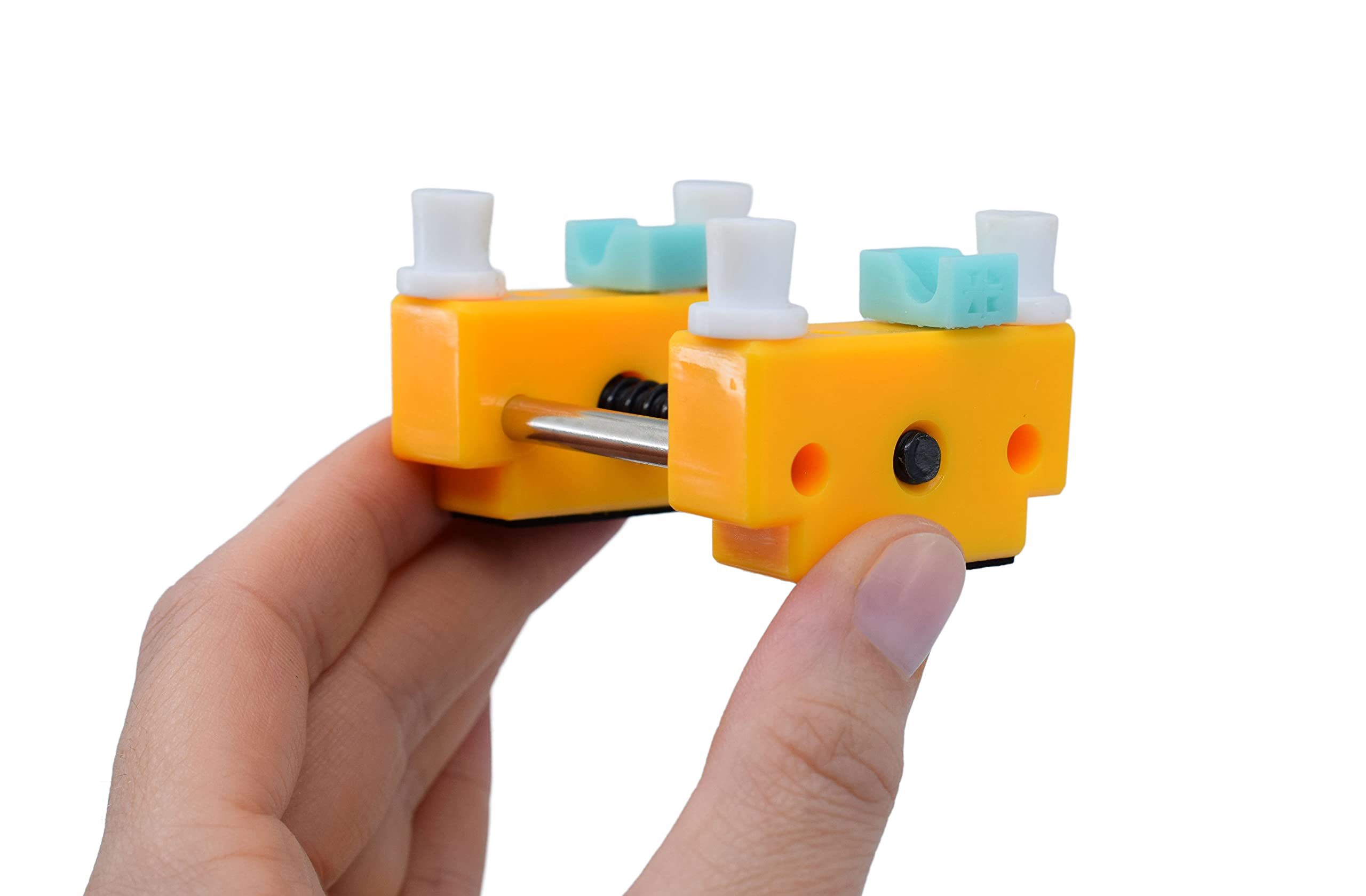 Teak Tuning Fingerboard Complete Builder Vise Tool - for Easy Truck Mounting & Tuning Adjustments - Zen Yellow Colorway - Image 4
