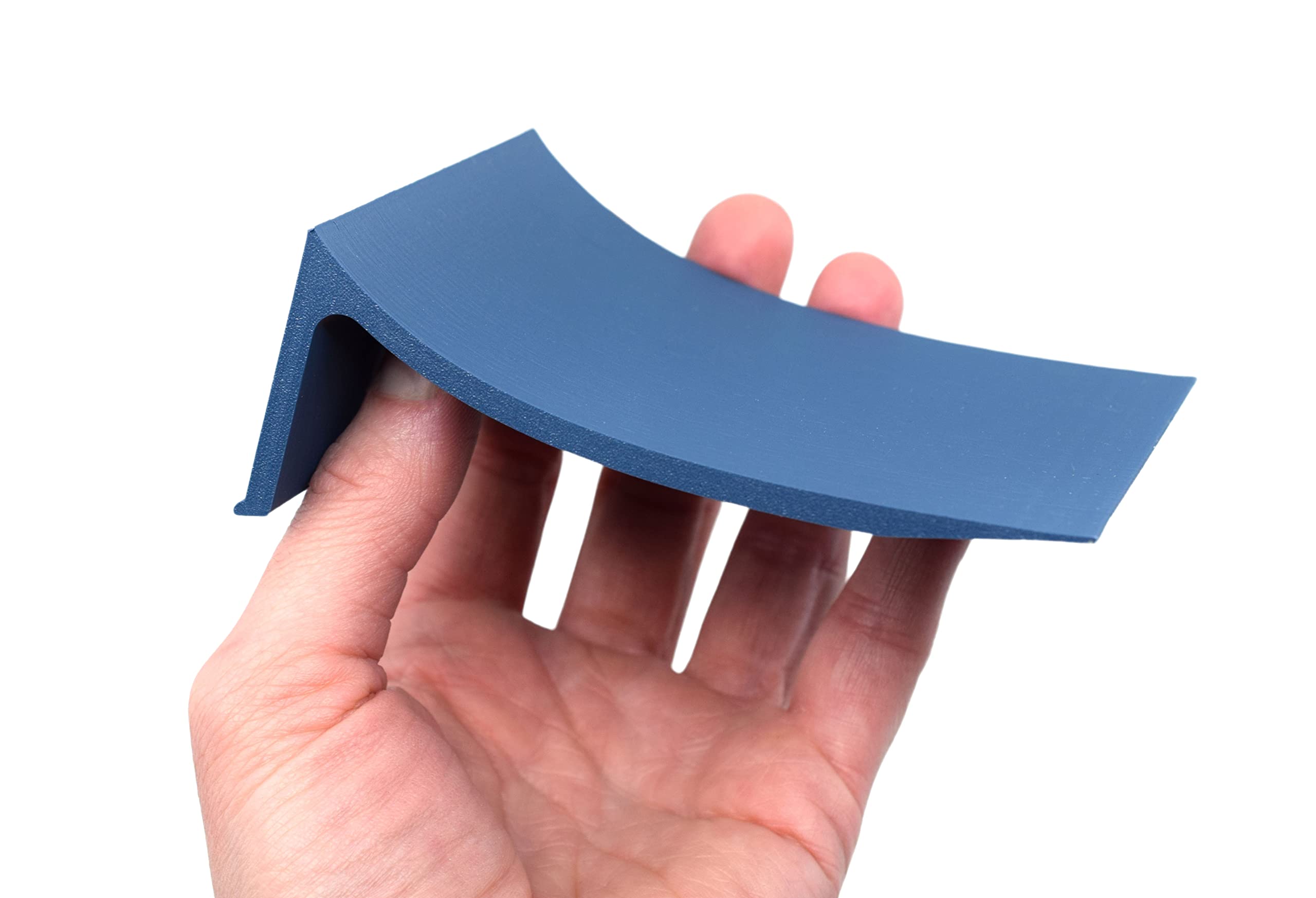 Teak Tuning Fingerboard Poly Launch Kicker Ramp - 4.5" Long, 3" Wide, 1.5" Tall - Fingerboard Obstacle in Blue Steel Colorway