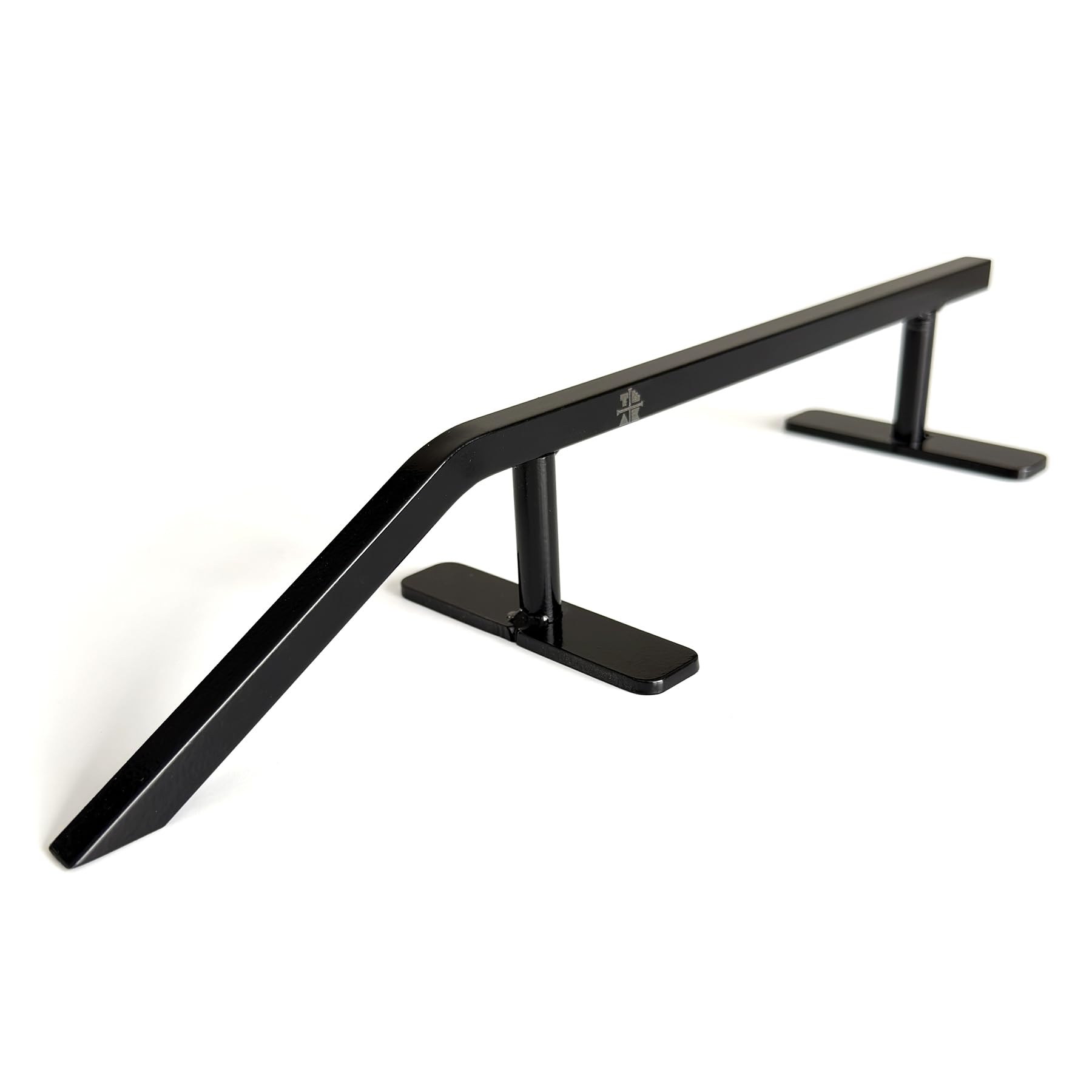 Teak Tuning Fingerboard Rail with Pole Jam Entrance, 12.5" - Custom Designed and Made in USA - Solid Steel Construction, Glossy Powder Coated Finish in Black - Image 2