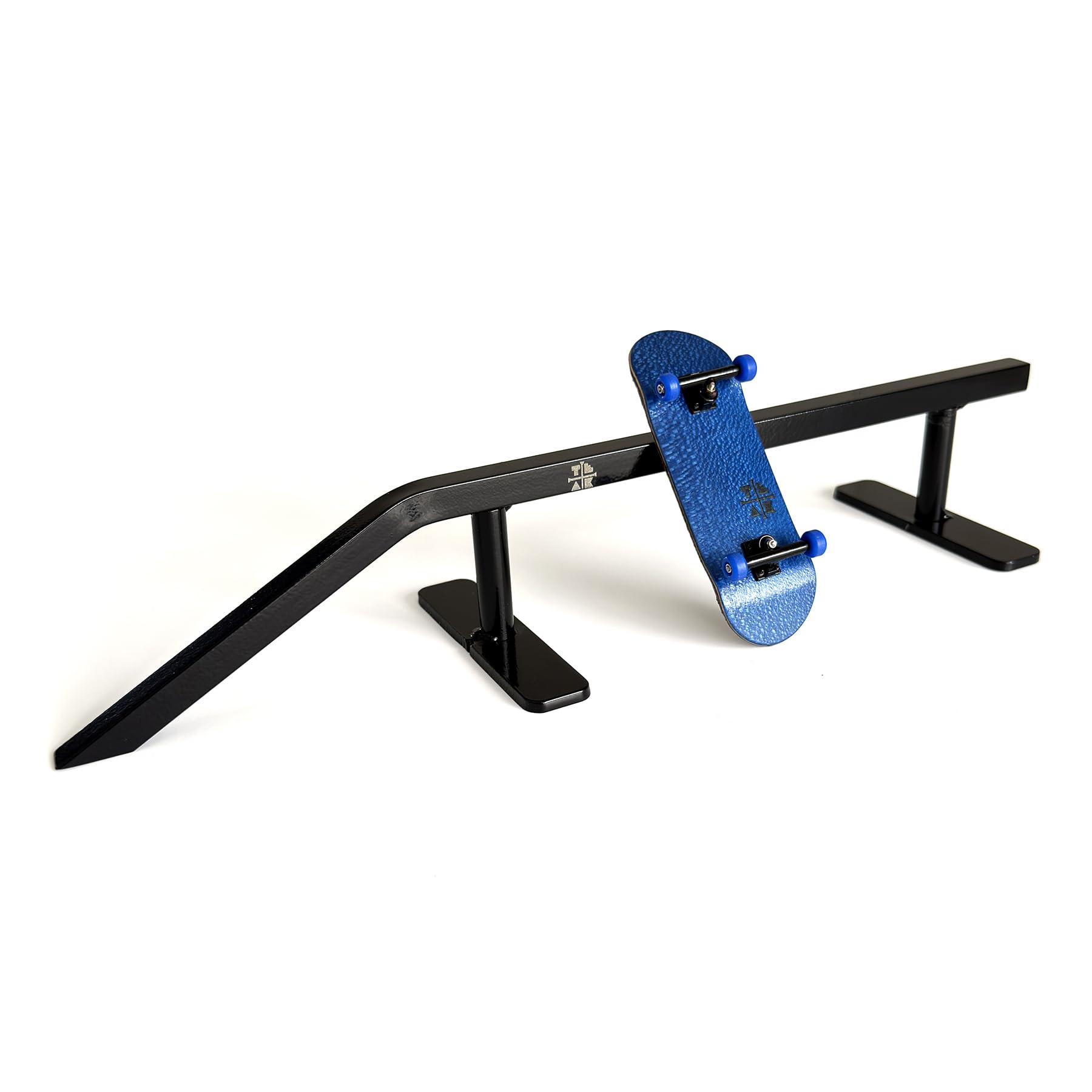 Teak Tuning Fingerboard Rail with Pole Jam Entrance, 12.5" - Custom Designed and Made in USA - Solid Steel Construction, Glossy Powder Coated Finish in Black - Image 4