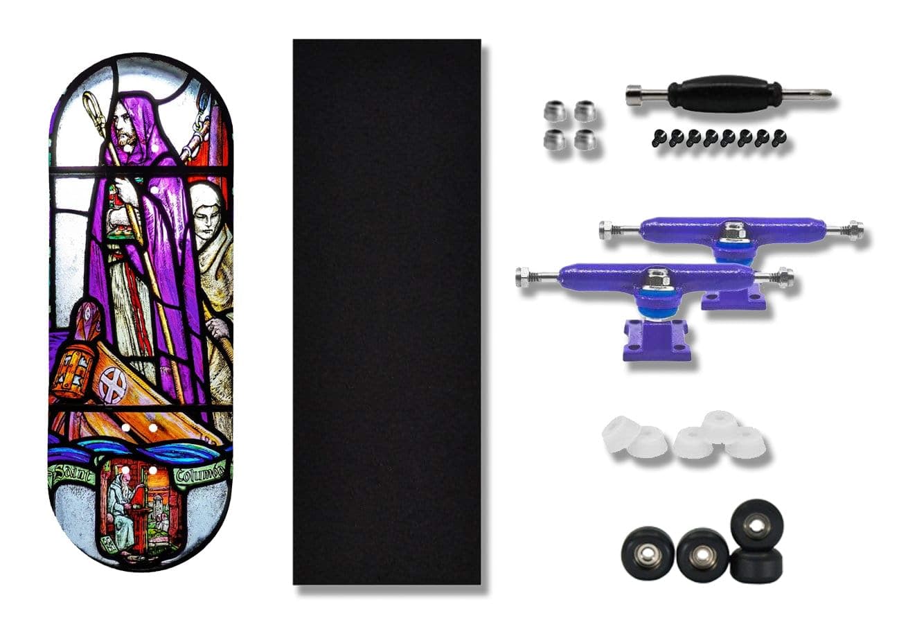 Teak Tuning Heat Transfer Graphic 34mm Fingerboard Complete - Stained Glass Edition - Image 4