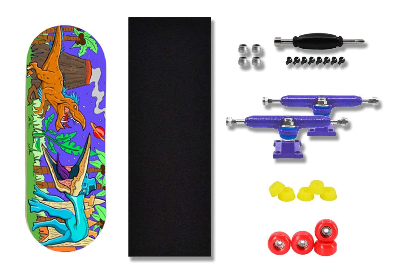 Teak Tuning Heat Transfer Graphic 34mm Fingerboard Complete - Chilla'saurus Edition - Image 4