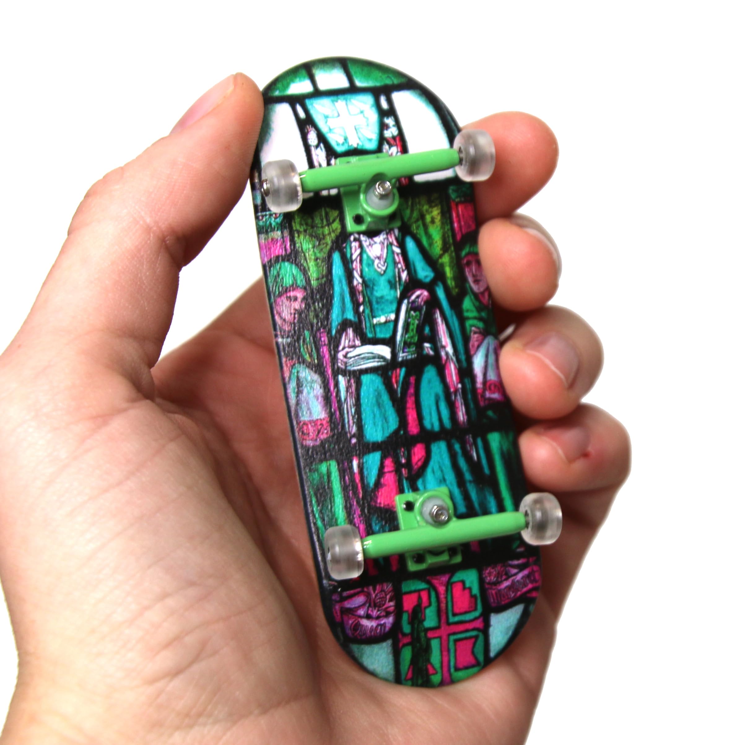 Teak Tuning Heat Transfer Graphic 34mm Fingerboard Complete - Queen Margaret Stained Glass Edition