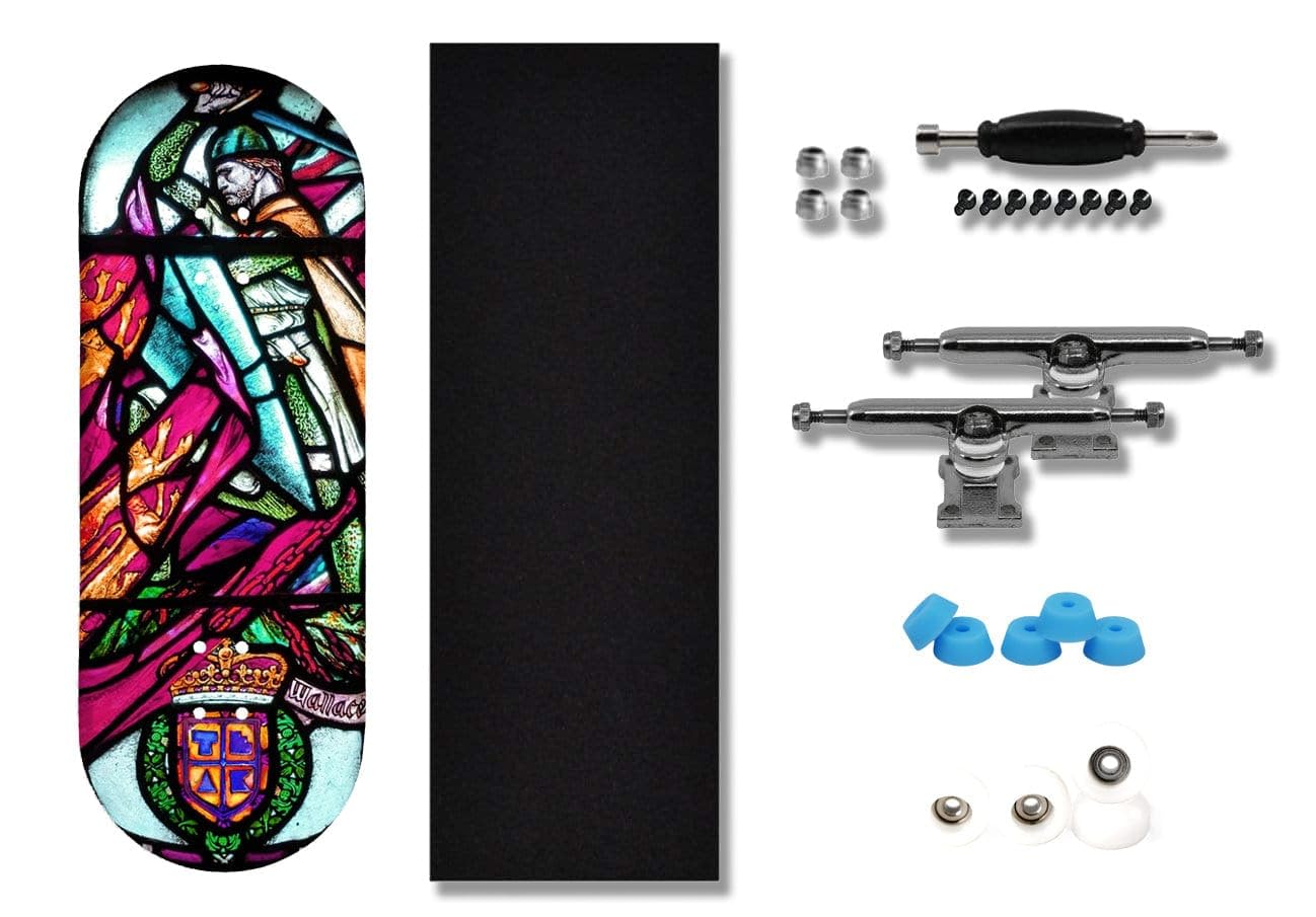 Teak Tuning Heat Transfer Graphic 34mm Fingerboard Complete - Wallace Stained Glass Edition - Image 4