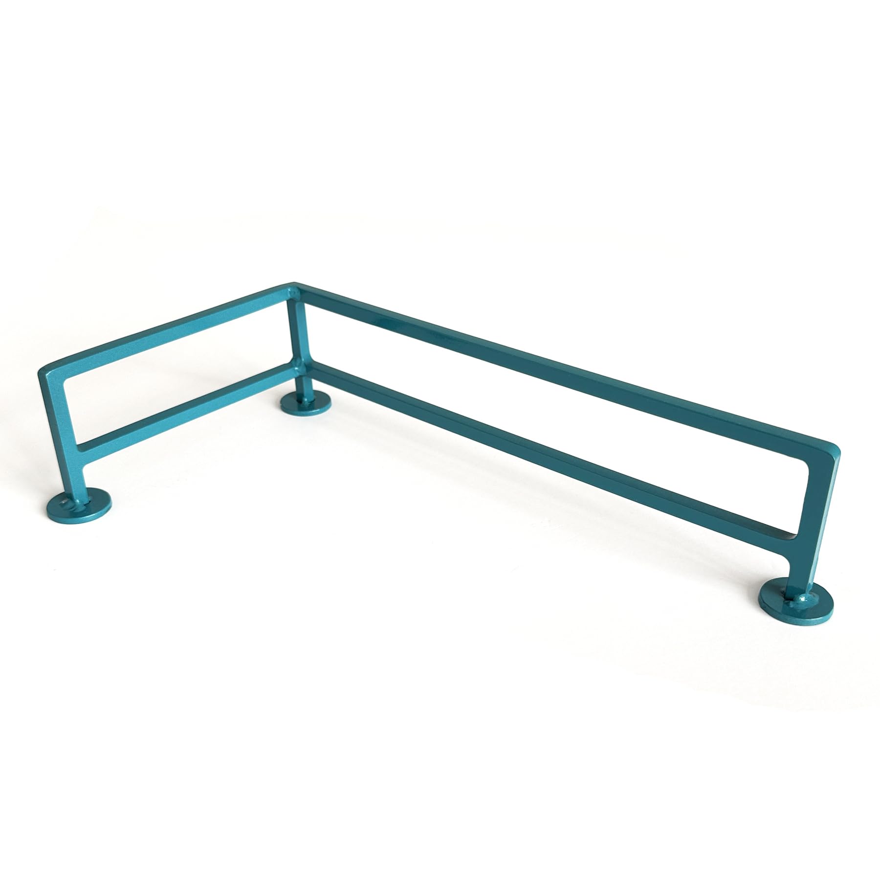 Teak Tuning L-Shaped Fingerboard Rail, 11" - Custom Designed and Made in USA - Premium Solid Steel Construction, Glossy Powder Coated Finish in Teak Teal