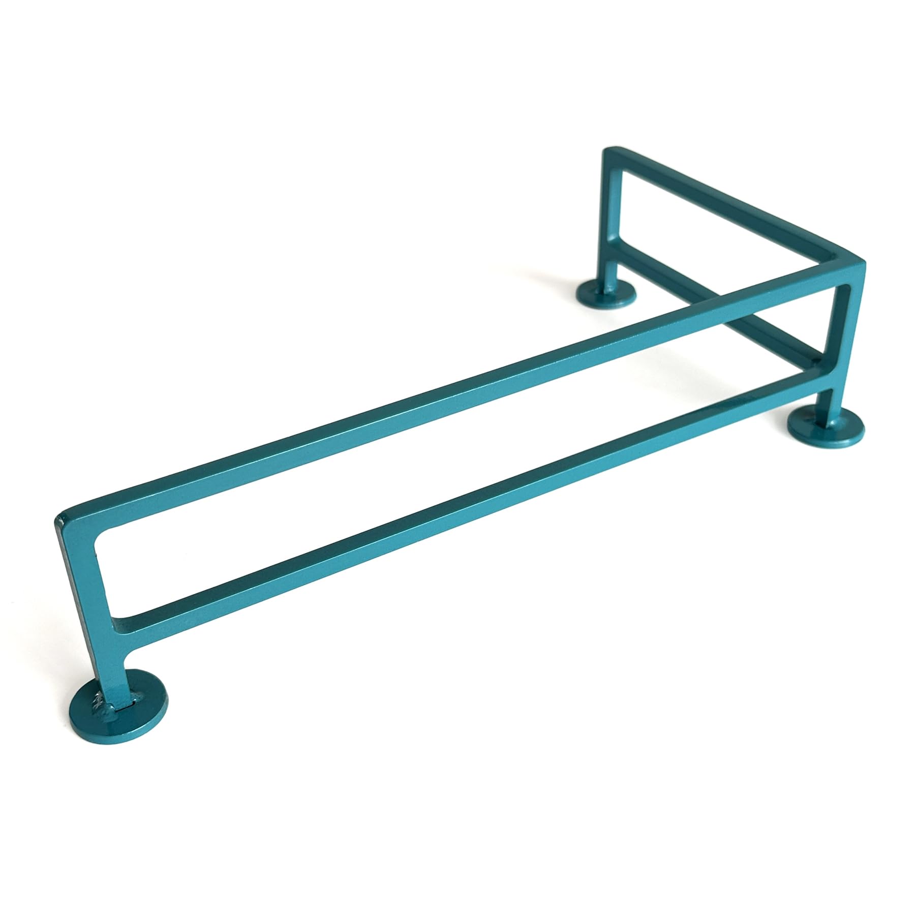 Teak Tuning L-Shaped Fingerboard Rail, 11" - Custom Designed and Made in USA - Premium Solid Steel Construction, Glossy Powder Coated Finish in Teak Teal - Image 2