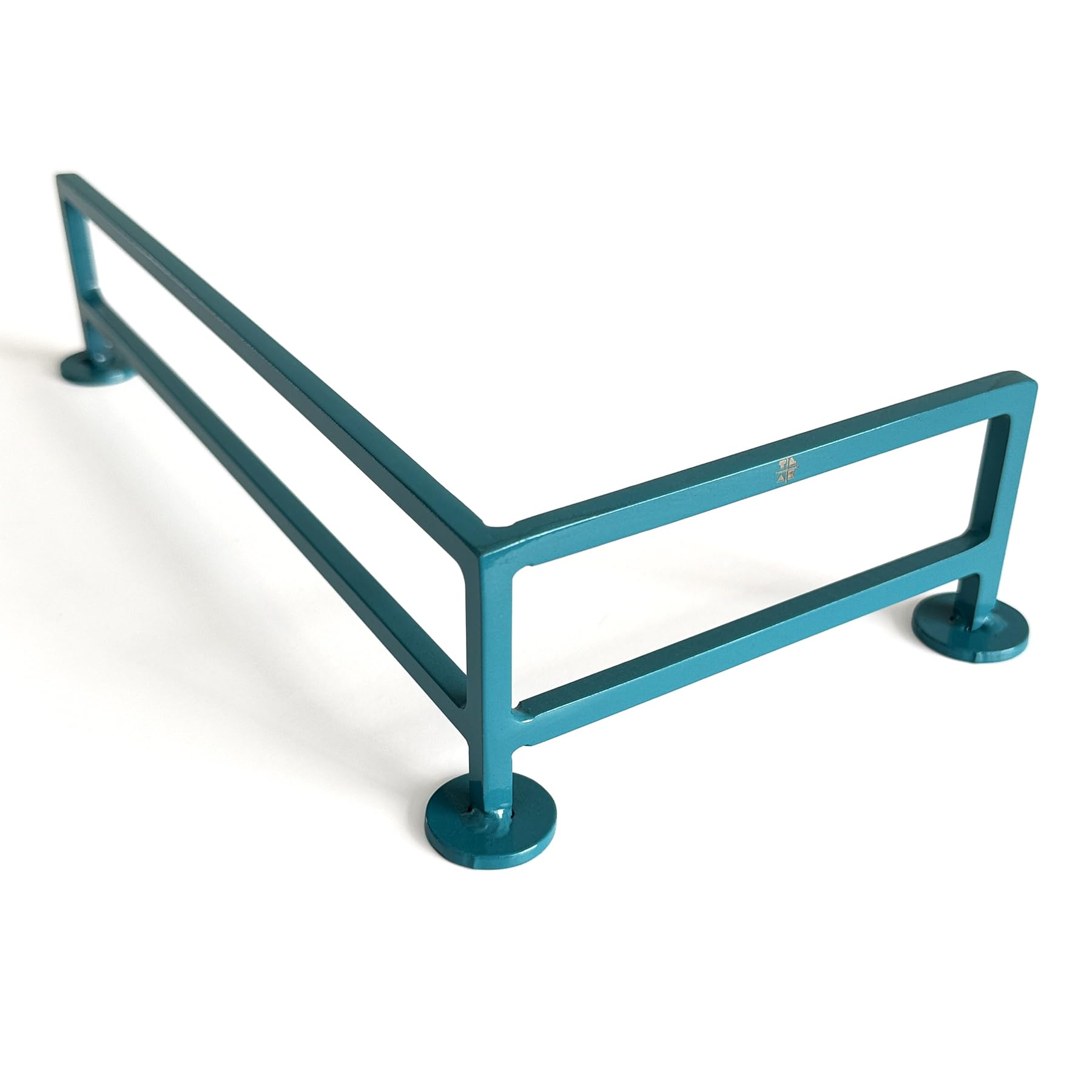 Teak Tuning L-Shaped Fingerboard Rail, 11" - Custom Designed and Made in USA - Premium Solid Steel Construction, Glossy Powder Coated Finish in Teak Teal - Image 3