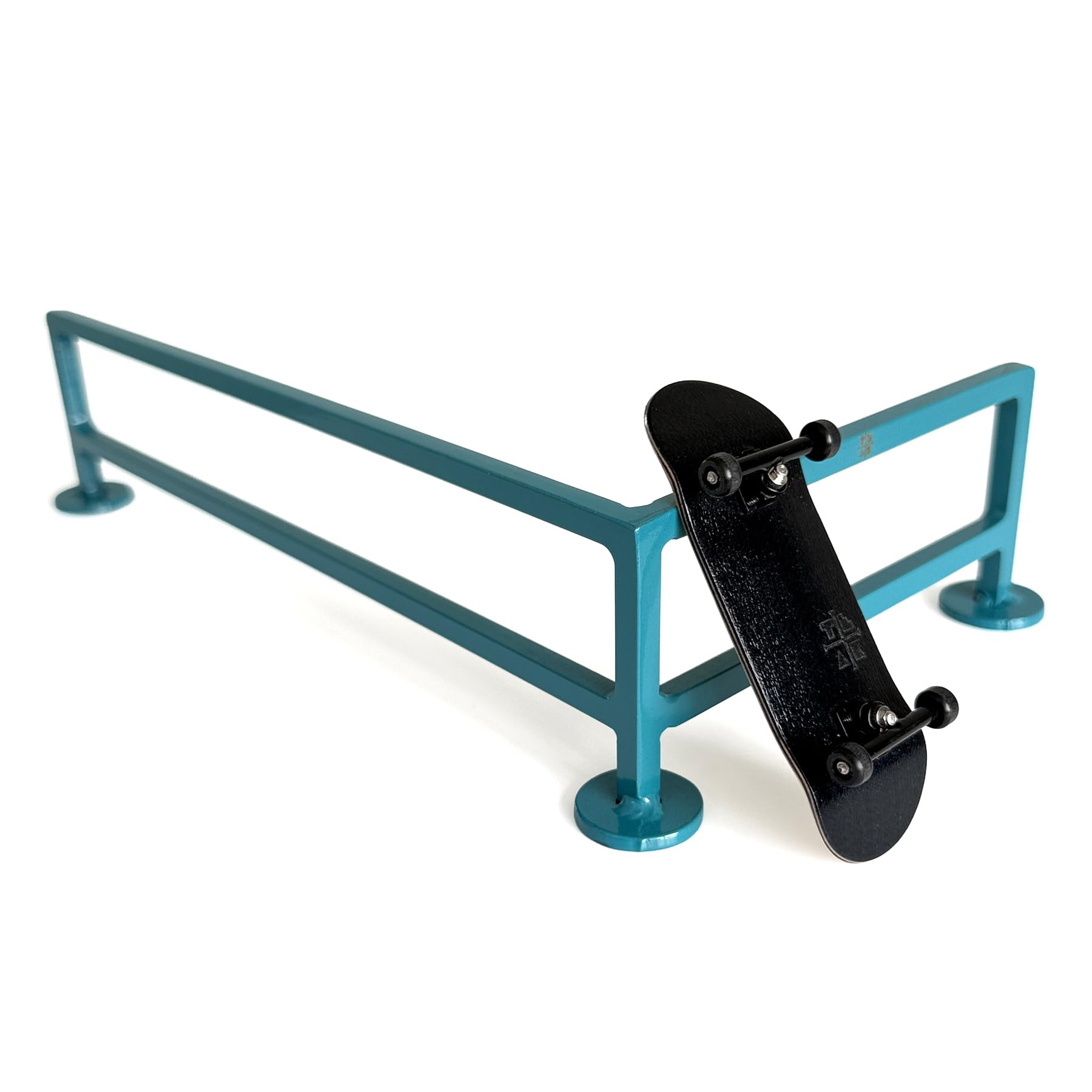 Teak Tuning L-Shaped Fingerboard Rail, 11" - Custom Designed and Made in USA - Premium Solid Steel Construction, Glossy Powder Coated Finish in Teak Teal - Image 4