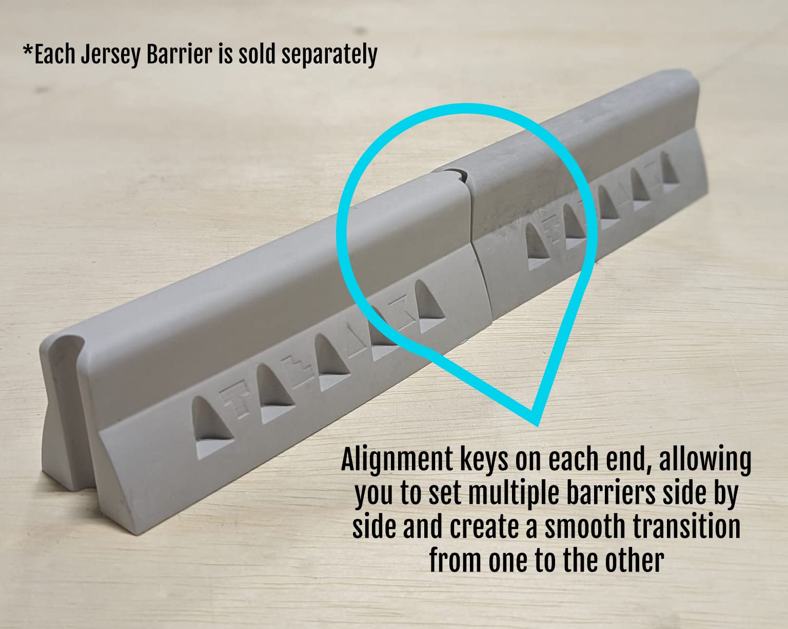 Teak Tuning Monument Series Concrete Fingerboard Jersey Barrier Obstacle - 5" Wide, 2" Tall - Ultra Premium, Super Durable Polymer Modified Concrete - Sterling Gray Colorway - Image 6