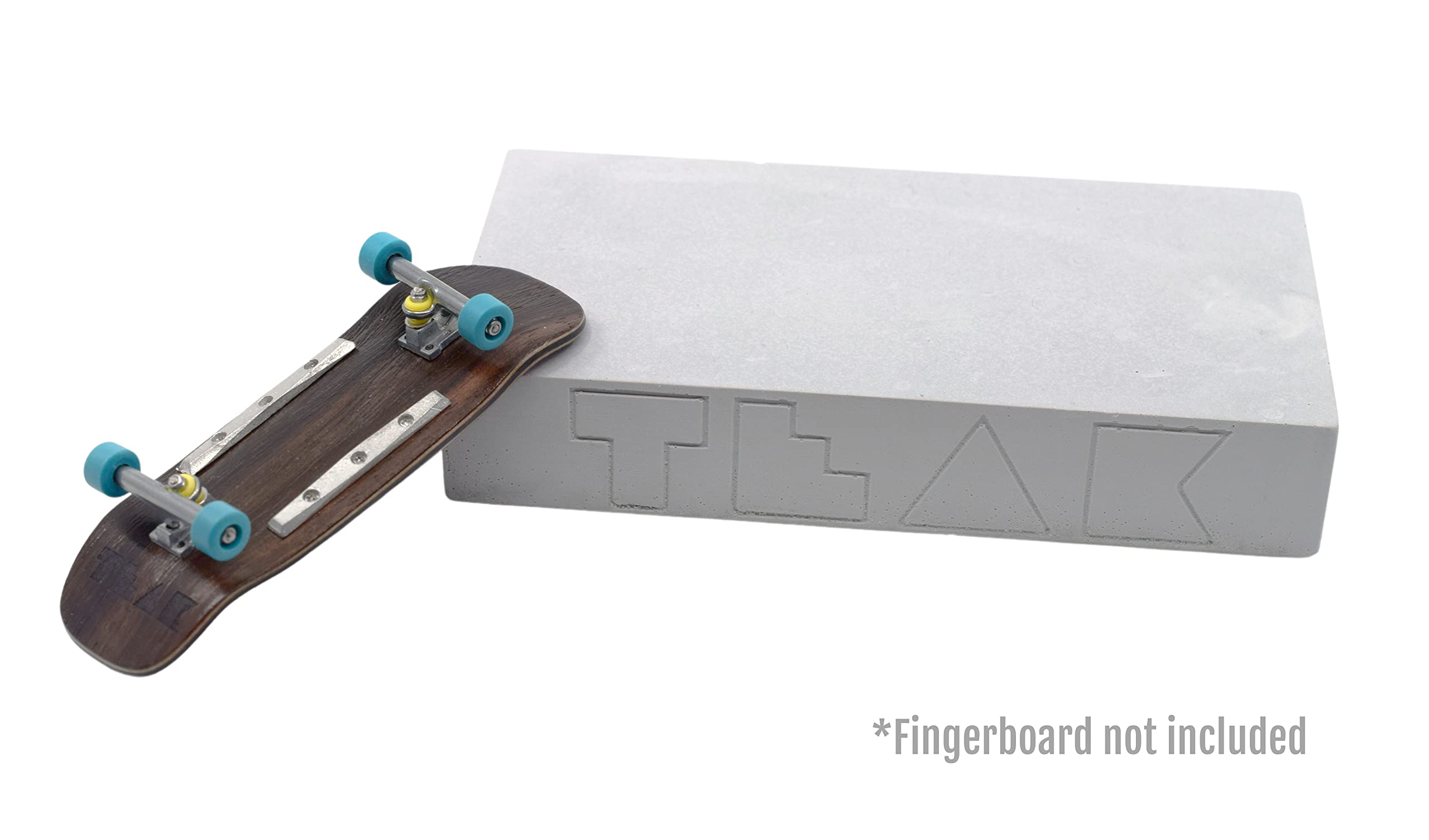 Teak Tuning Monument Series Concrete Fingerboard Obstacle, Big Slab Manual Pad - 5.5" Wide, 3" Long, 1" Tall - Ultra Premium, Super Durable Polymer Modified Concrete - Sterling Gray Colorway - Image 7