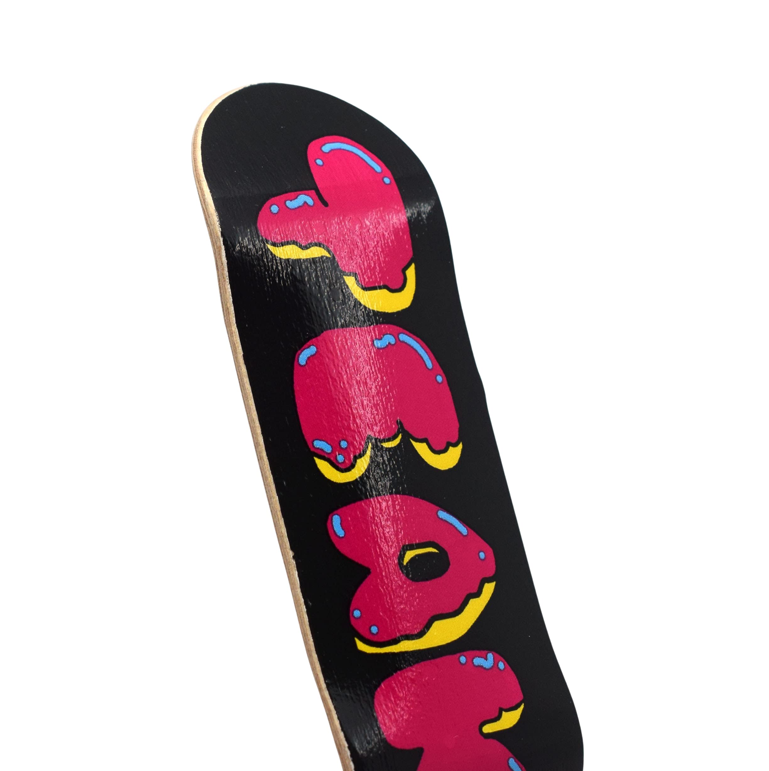 Teak Tuning Premium Fingerboard Graphic Deck, Donut Teak Logo - 32mm x 97mm - Heat Transfer Graphics, Pro Shape & Size - Pre-Drilled Holes - Includes Prolific Foam Tape - Image 3