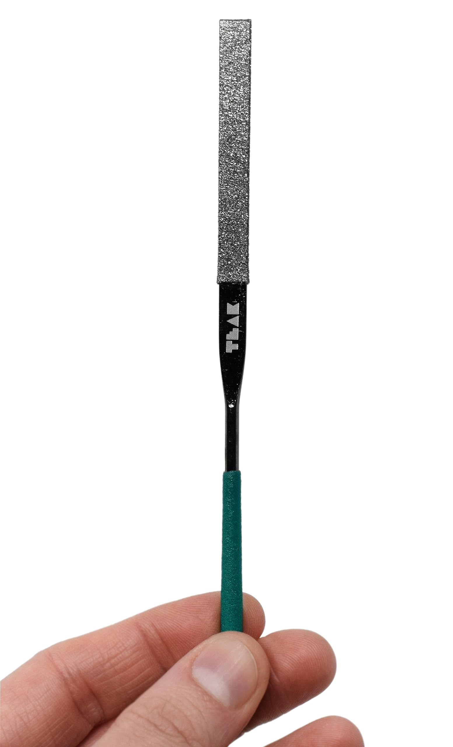 Teak Tuning PRO Diamond Encrusted Needle Fingerboard File - Logo Engraved with Rubber Handle - 5.5" Length - Great for Grip Tape & Gear Smoothing & Sculpting - Image 5