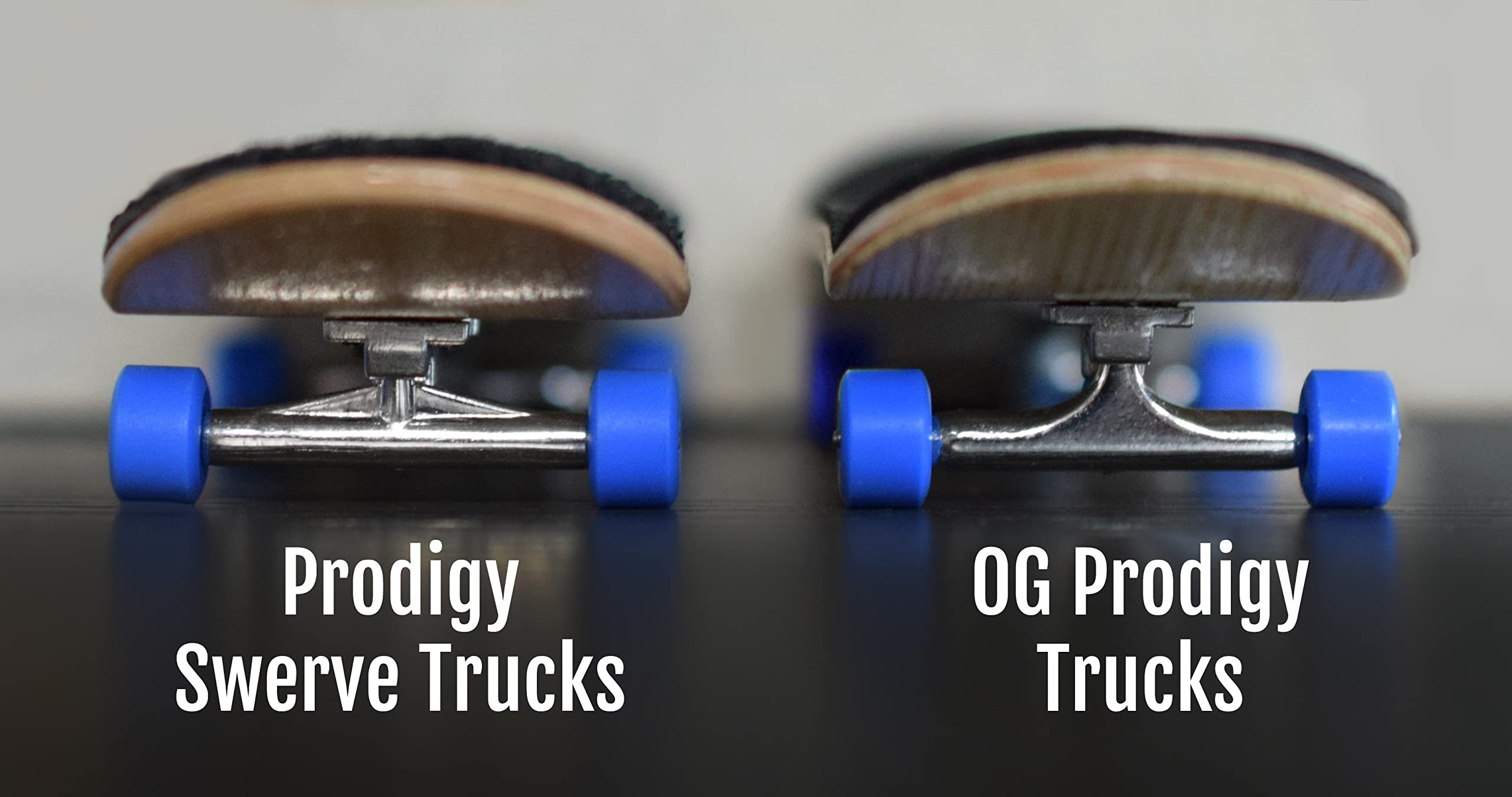 Teak Tuning Prodigy Swerve Fingerboard Trucks, Black Colorway - 34mm Wide - Inverted Kingpin - Professional Shape, Appearance & Components - Image 3