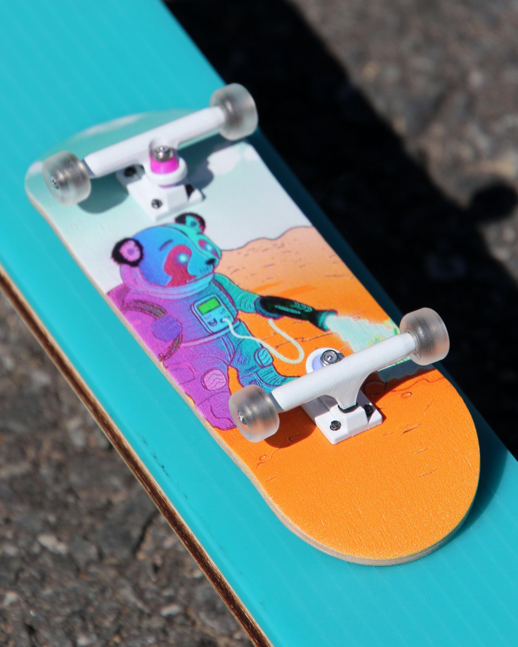 Teak Tuning Real Wear Graphic 32mm Fingerboard Complete - Space Bound Edition - Image 6