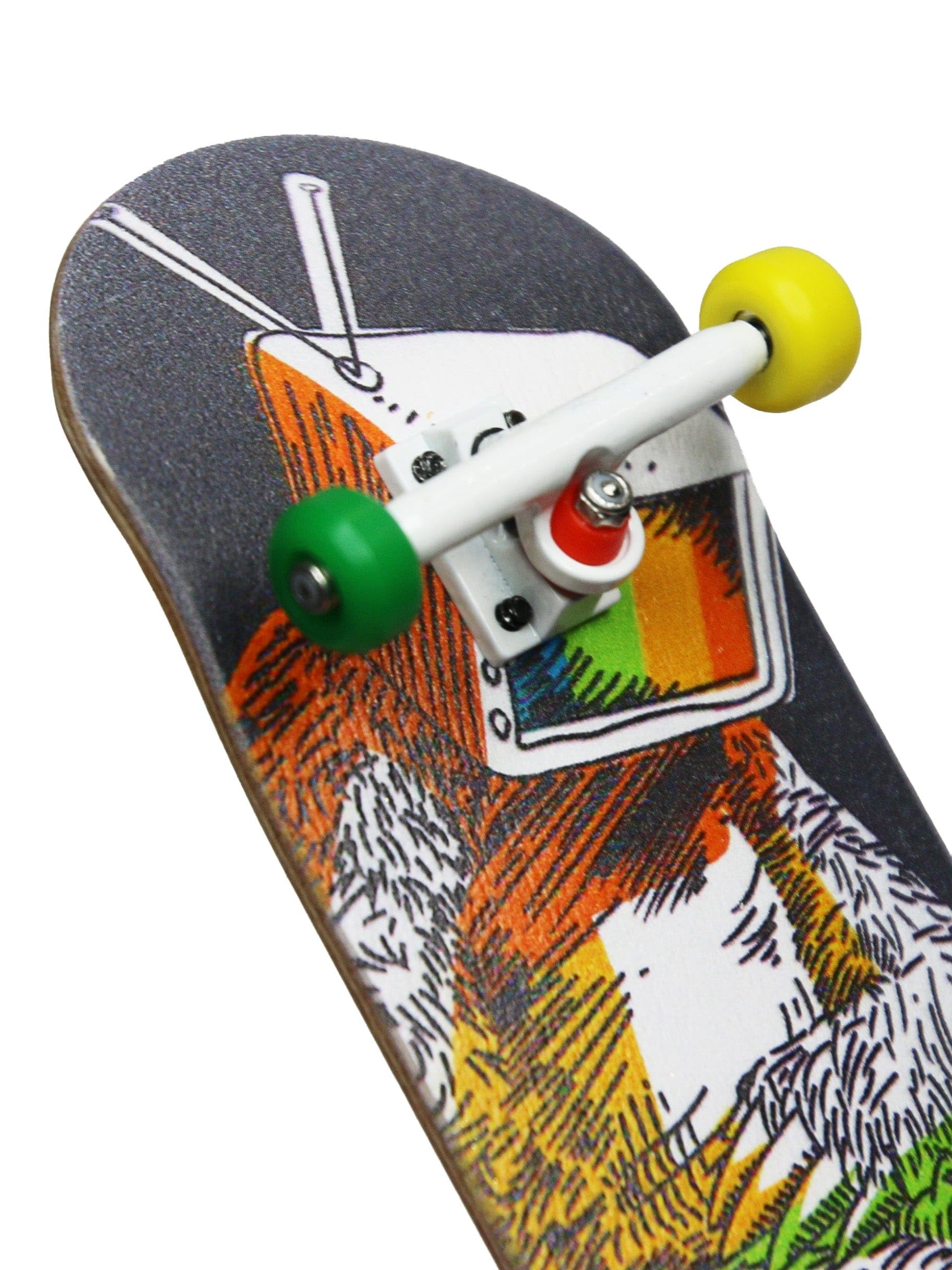 Teak Tuning Real Wear Graphic 34mm Fingerboard Complete - Calibrating Yeti Edition - Image 4