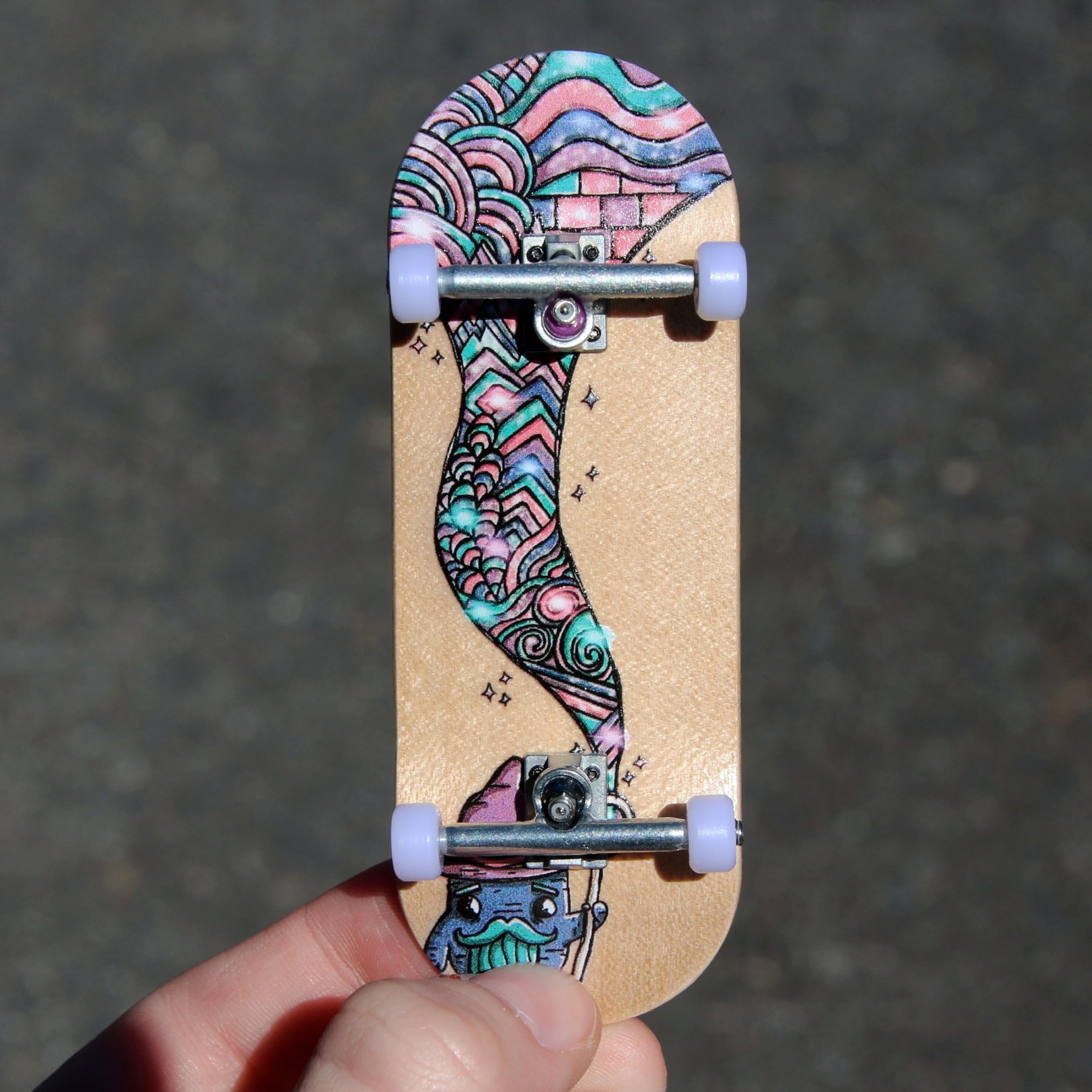 Teak Tuning Real Wear Graphic 34mm Fingerboard Complete - Spellbound Edition - Image 4