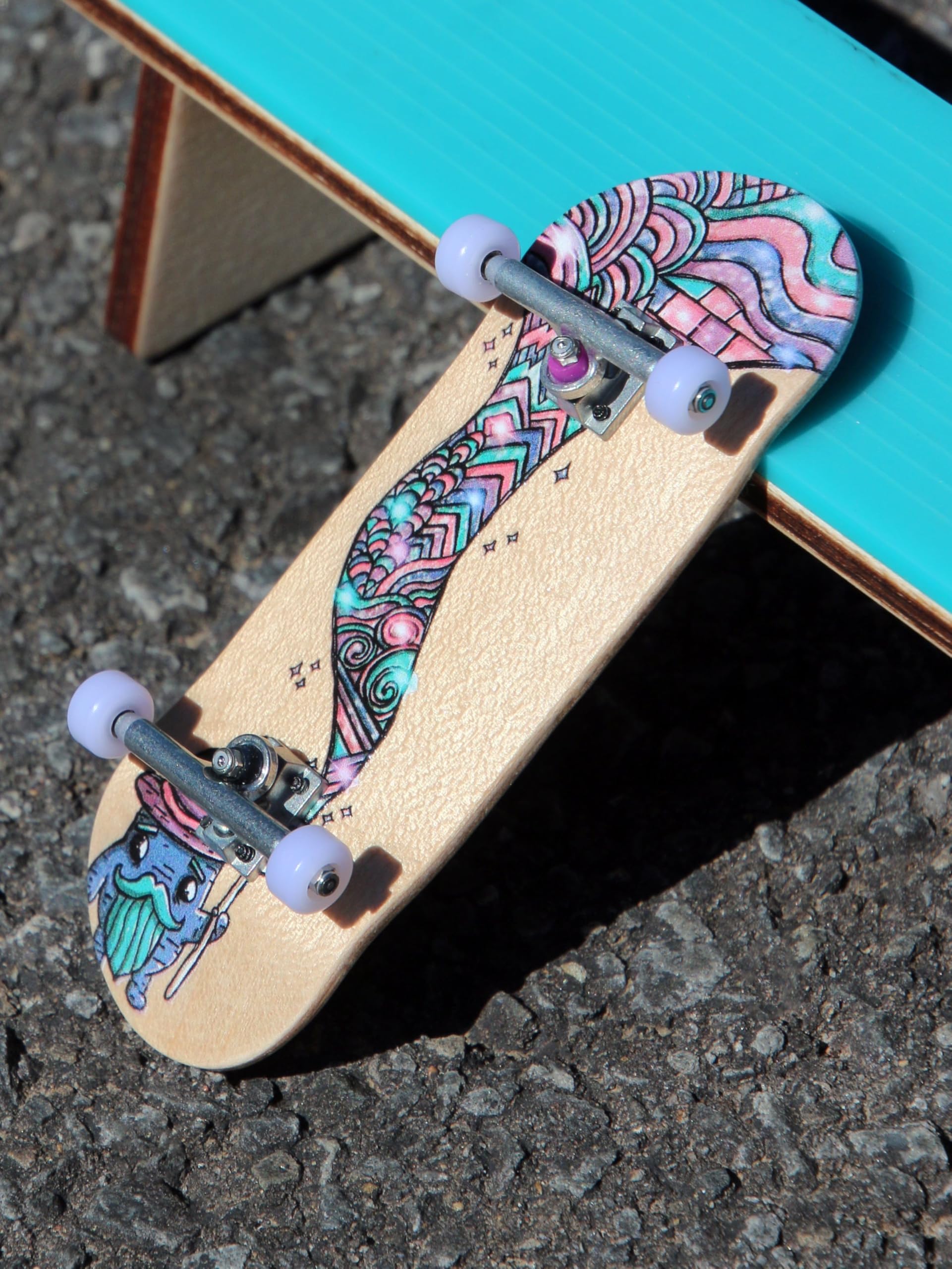 Teak Tuning Real Wear Graphic 34mm Fingerboard Complete - Spellbound Edition - Image 5