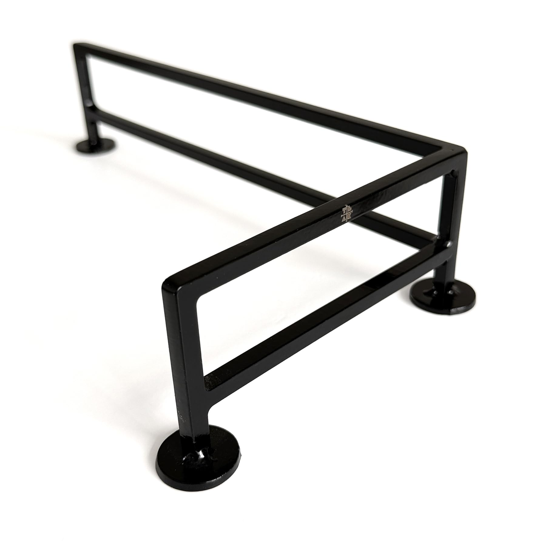 Teak Tuning Reverse L-Shaped Fingerboard Rail, 11" - Custom Designed and Made in USA - Premium Solid Steel Construction, Glossy Powder Coated Finish in Black - Image 3