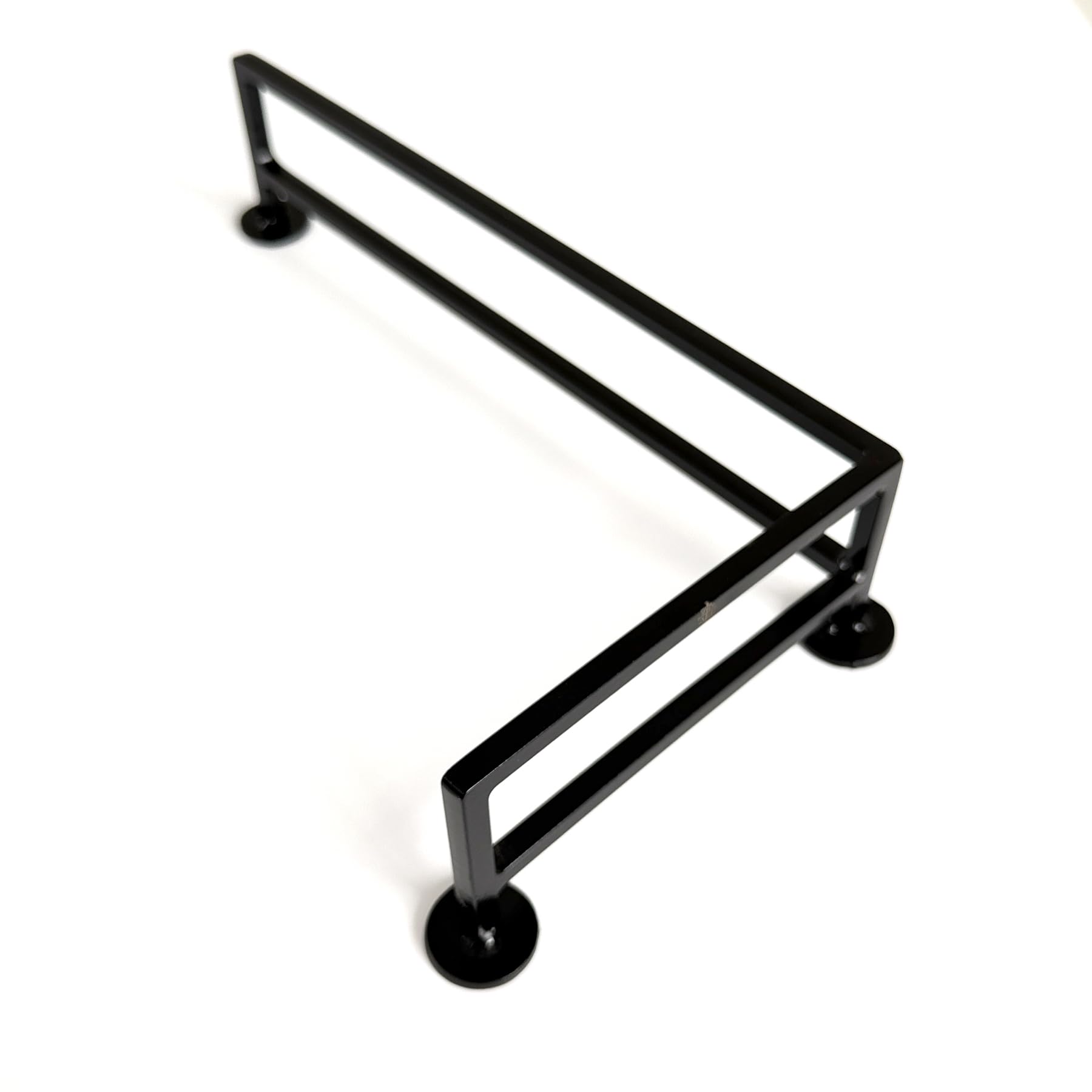 Teak Tuning Reverse L-Shaped Fingerboard Rail, 11" - Custom Designed and Made in USA - Premium Solid Steel Construction, Glossy Powder Coated Finish in Black - Image 4