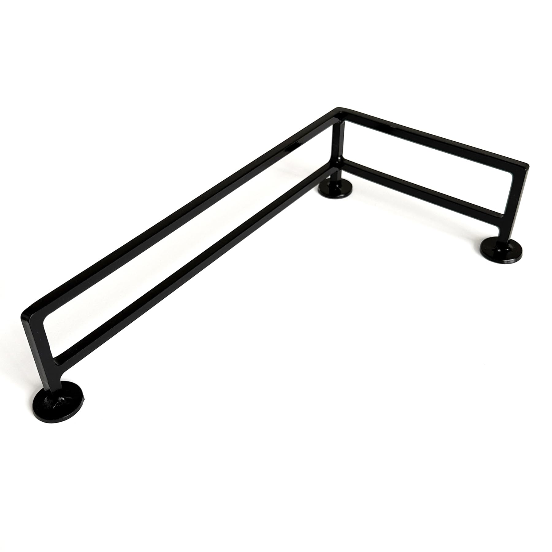Teak Tuning Reverse L-Shaped Fingerboard Rail, 11" - Custom Designed and Made in USA - Premium Solid Steel Construction, Glossy Powder Coated Finish in Black - Image 5