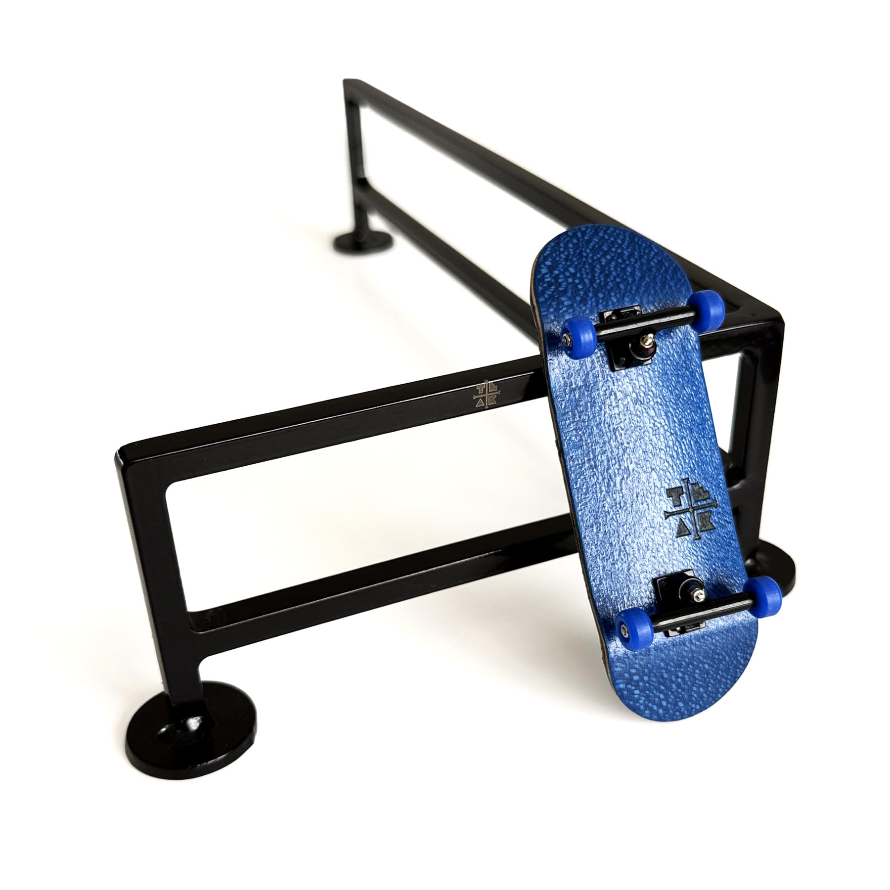 Teak Tuning Reverse L-Shaped Fingerboard Rail, 11" - Custom Designed and Made in USA - Premium Solid Steel Construction, Glossy Powder Coated Finish in Black - Image 6