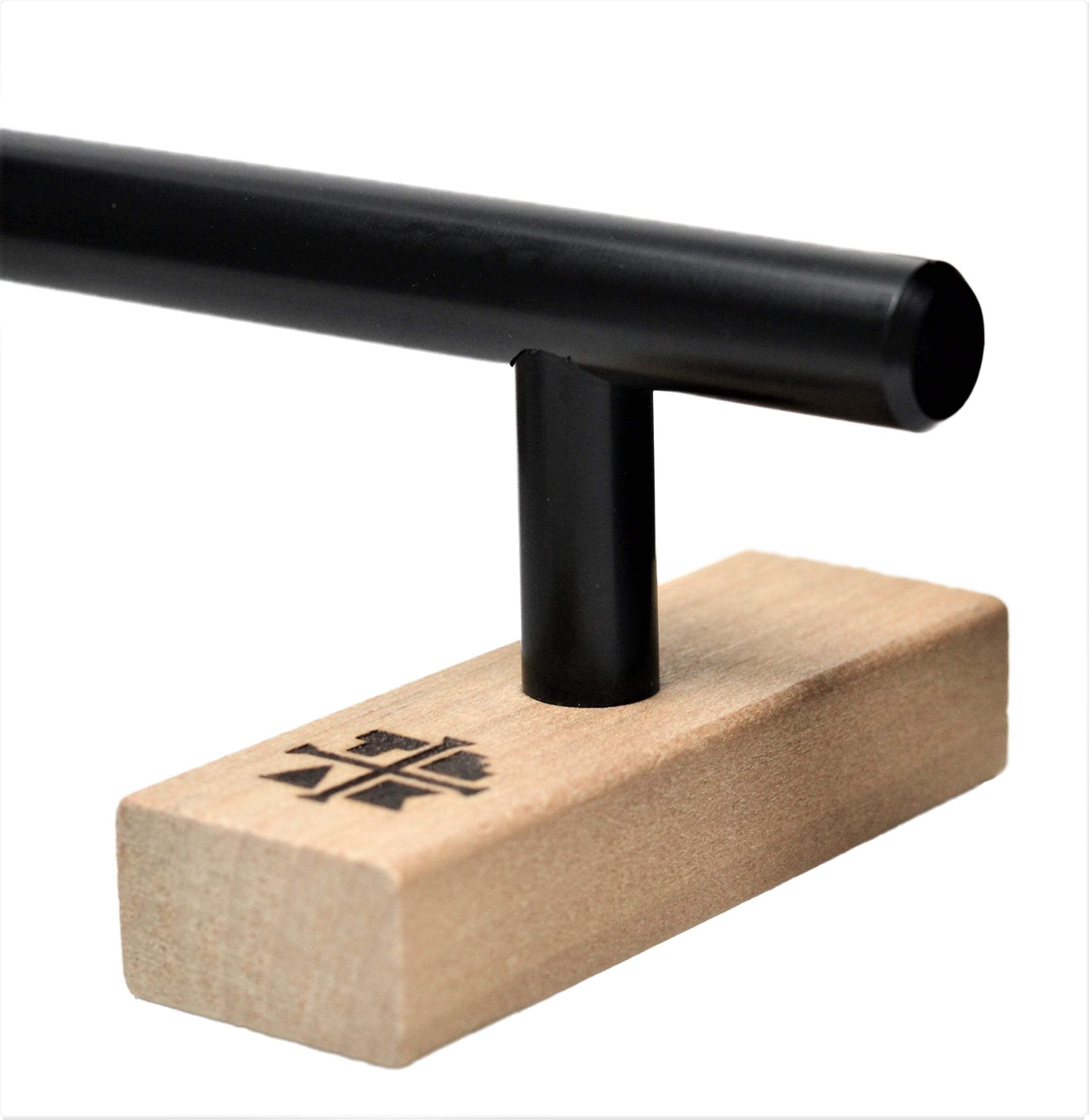 Teak Tuning Round Fingerboard Rail - Long Edition - Black Colorway - 11.25" Long, 1.75" Tall - Prolific Series - Image 2