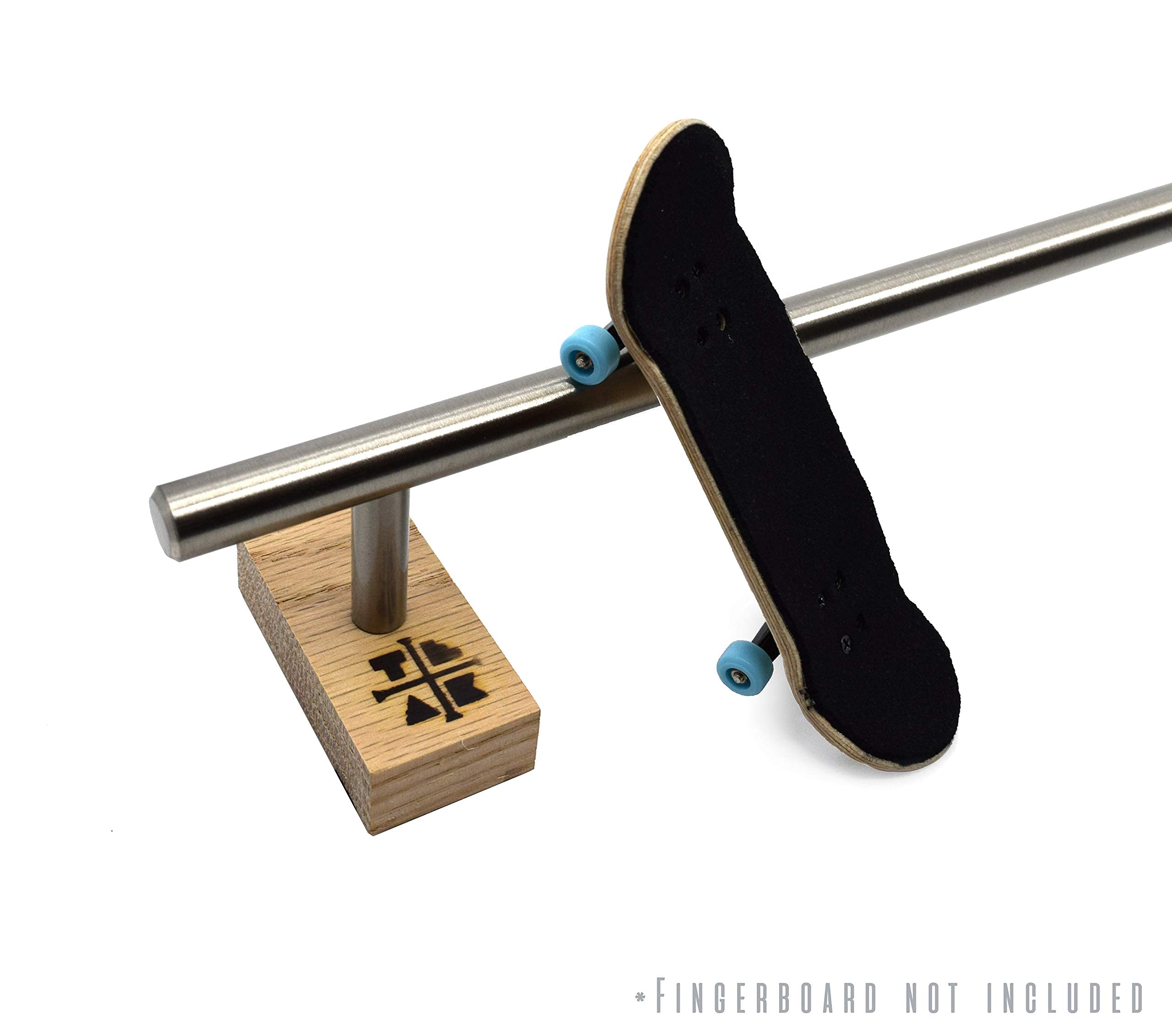 Teak Tuning Round Fingerboard Rail - Standard Edition - Silver Colorway - 10" Long, 1.75" Tall - Prolific Series - Image 4