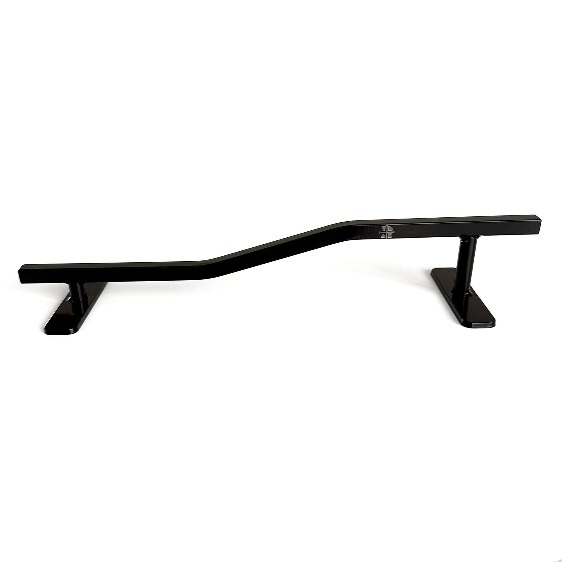 Teak Tuning Square, Bi-Level Fingerboard Rail, 12" - Custom Designed and Made in USA - Premium Solid Steel, Glossy Powder Coated Finish in Black