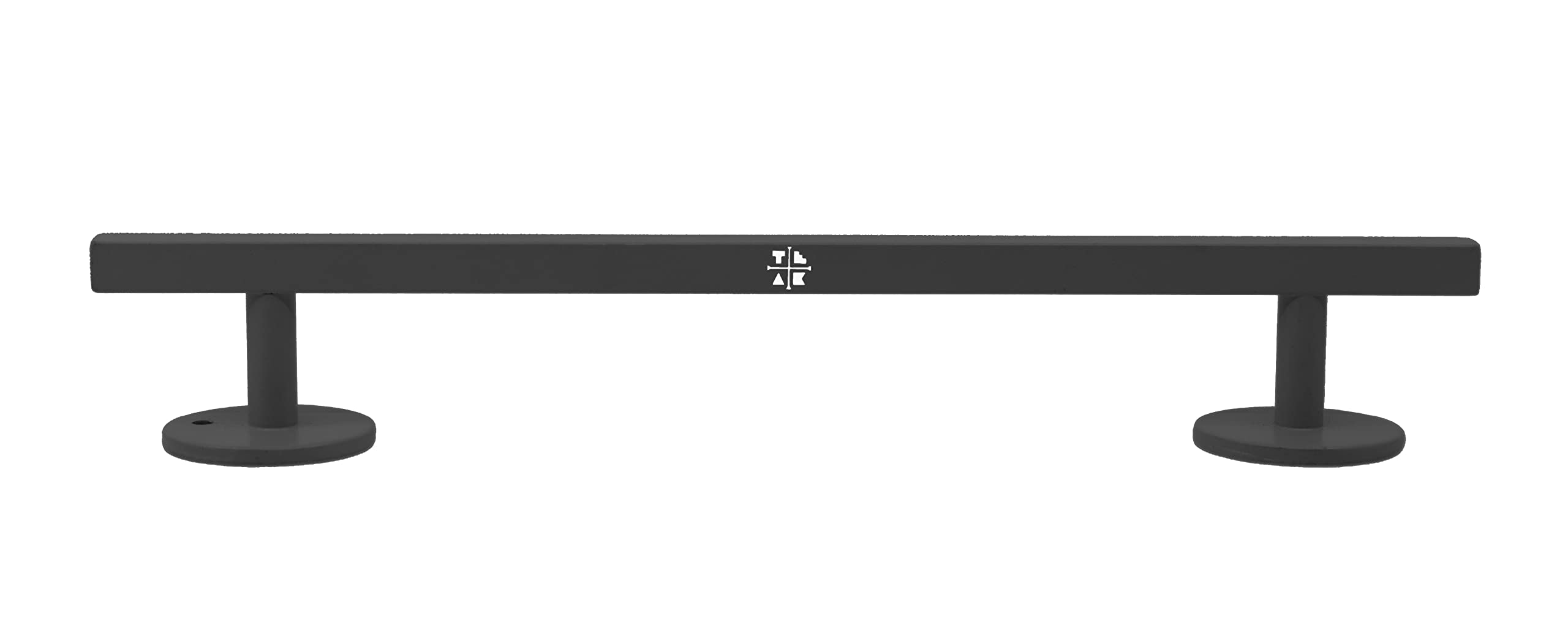 Teak Tuning Straight, Square Fingerboard Rail, 10" - Custom Designed Premium Solid Steel, Matte Powder Coated Finish in Grey Mist - Superior Non-Slip Foam Feet - Image 3